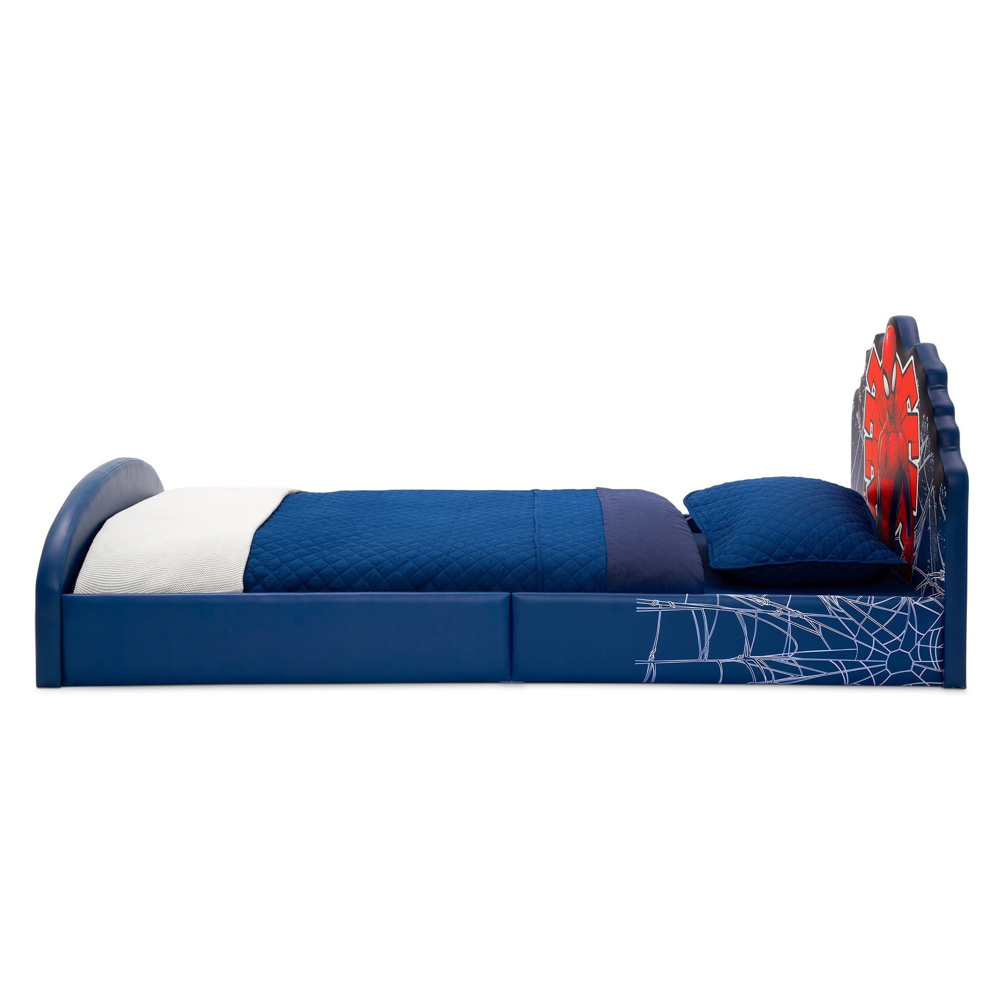 Marvel Spider-Man Upholstered Twin Bed by Delta Children, Red/Blue - Image 6