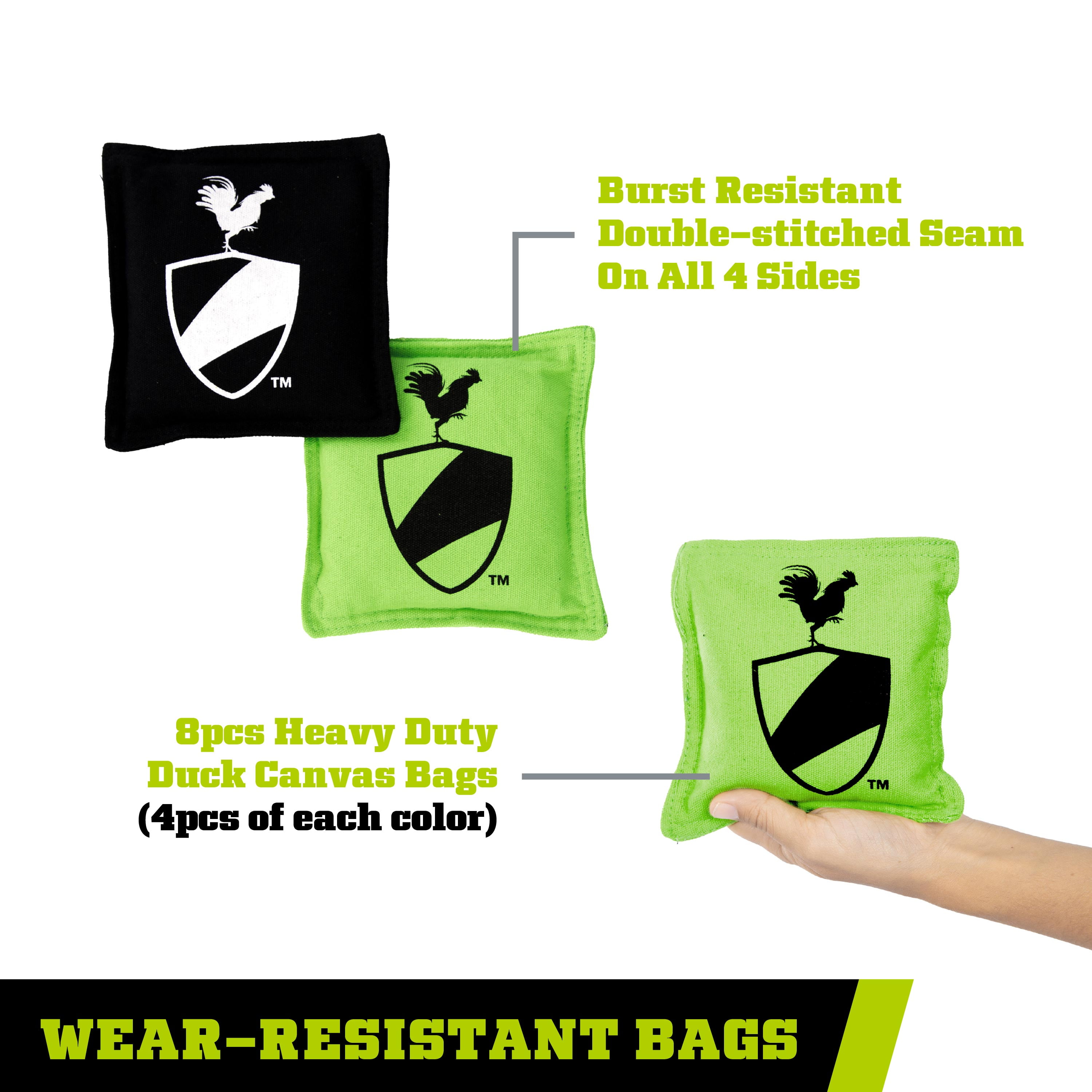 Official Size Cornhole Bean Bag Toss Set 4 ft x 2 ft by Backyard Hero - Image 5