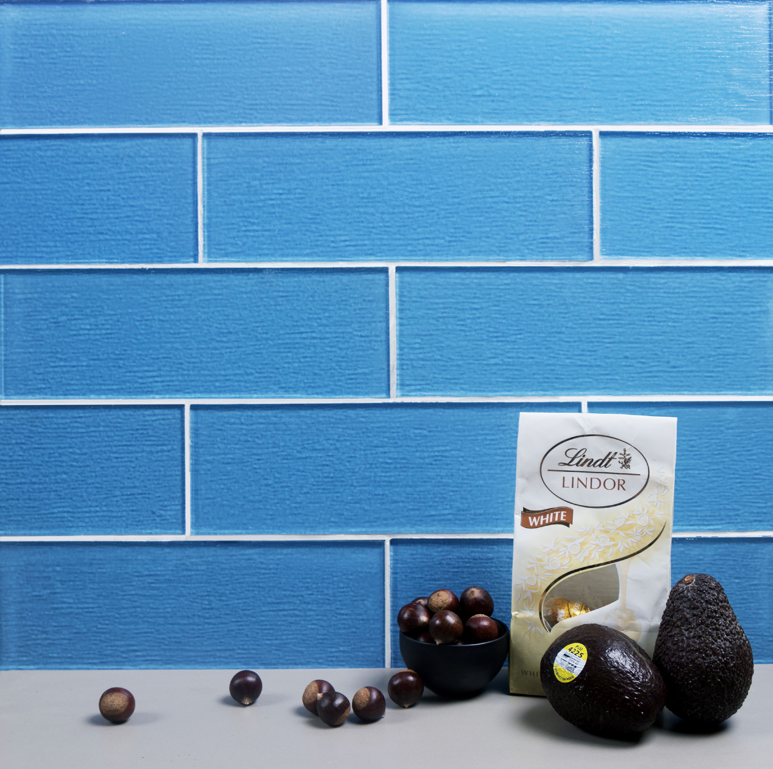 WS Tiles - Textured Sky Blue 4 in. x 12 in. Individual Glass Subway Wall Tile (5 sq. ft / Case) - Image 4