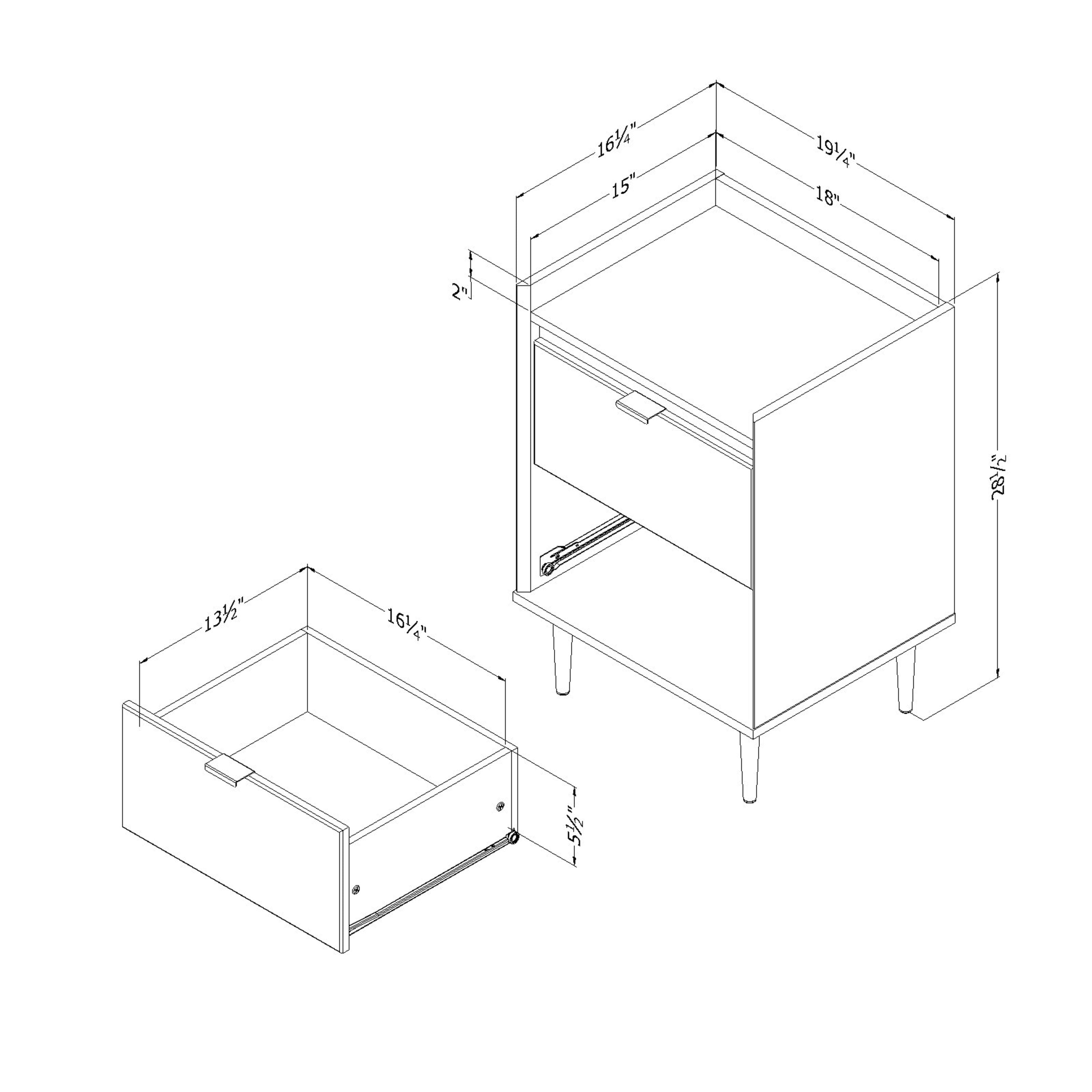 Hype 2-Drawer Nightstand Brown - Image 11