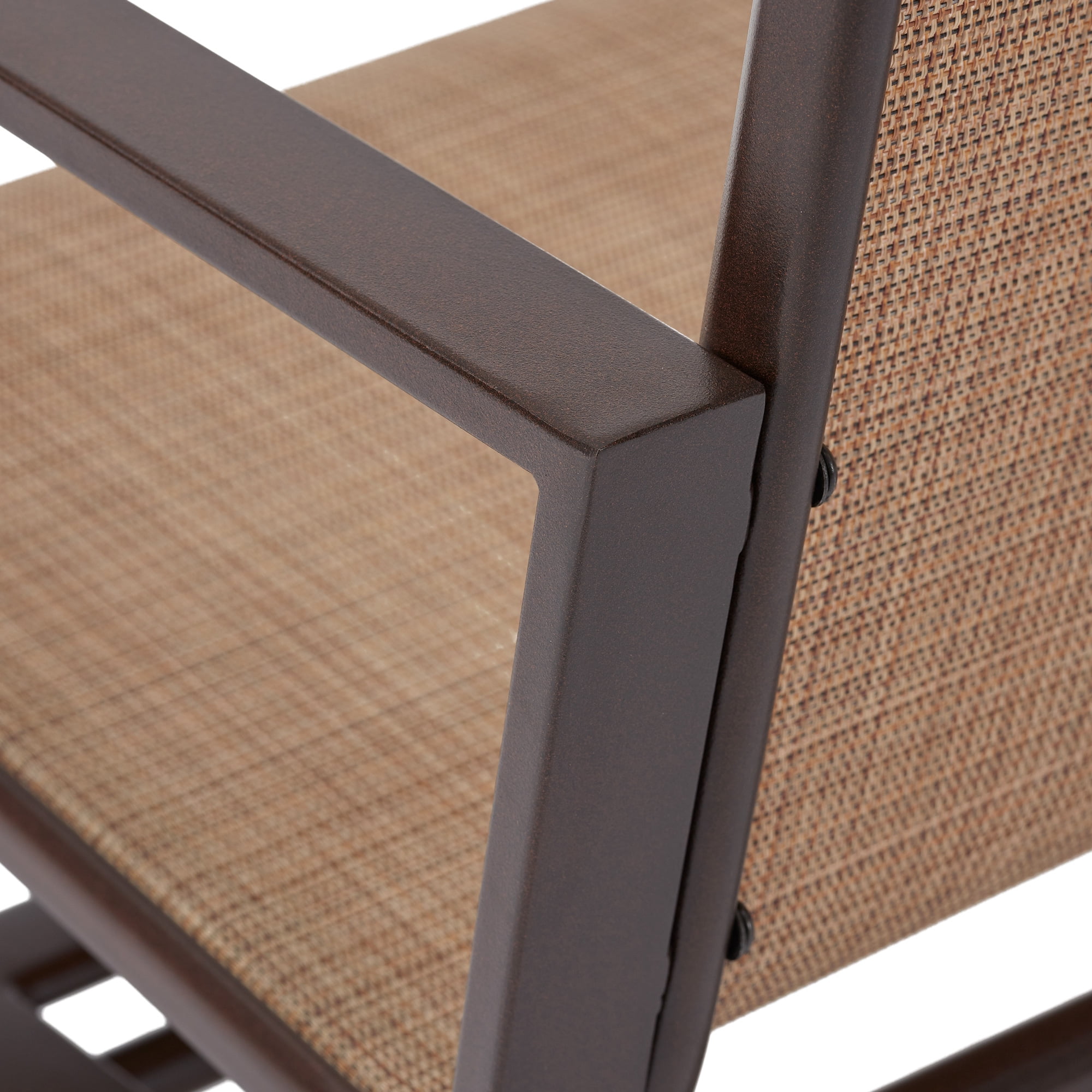 Mainstays Sand Dune Steel Outdoor Glider Bench, Tan - Image 5