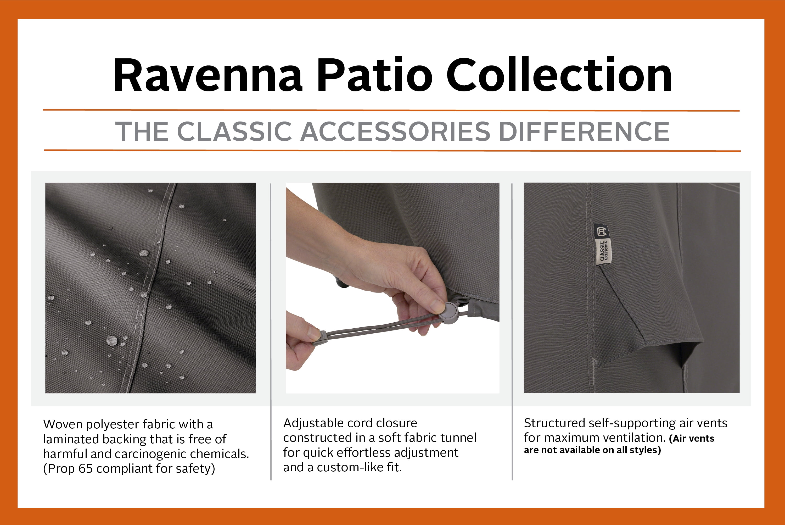 Classic Accessories Ravenna® Patio Canopy Swing Cover - Premium Outdoor Furniture Cover with Water Resistant Fabric (55-170-015101-EC) - Image 9