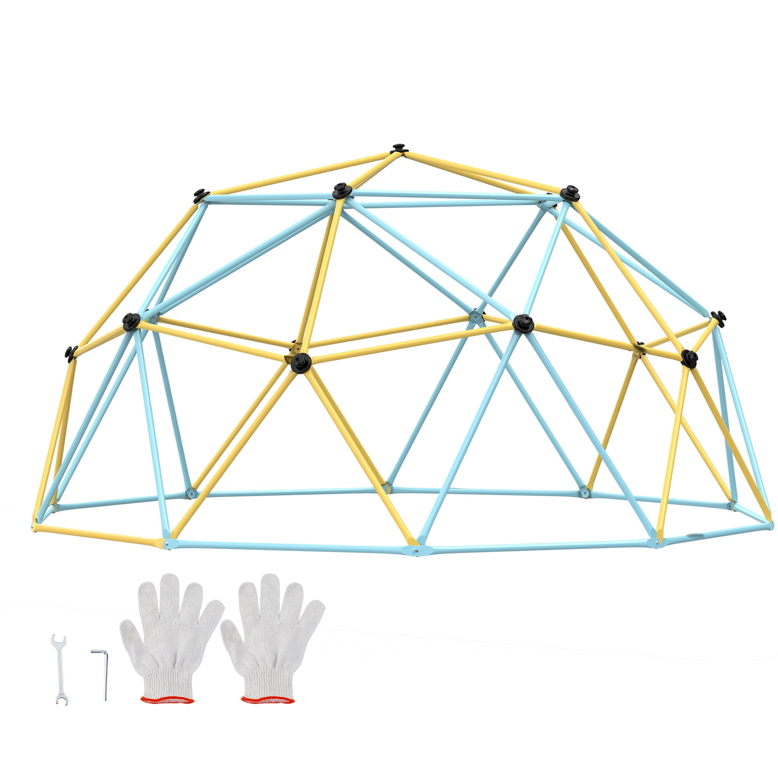 KFFKFF Climbing Dome, Jungle Gym Capable of Holding 750LBS, Simple to Assemble, 12FT Geometric Play Structure for Children Aged 3 to 10, Comes with Climbing Grip - Image 3