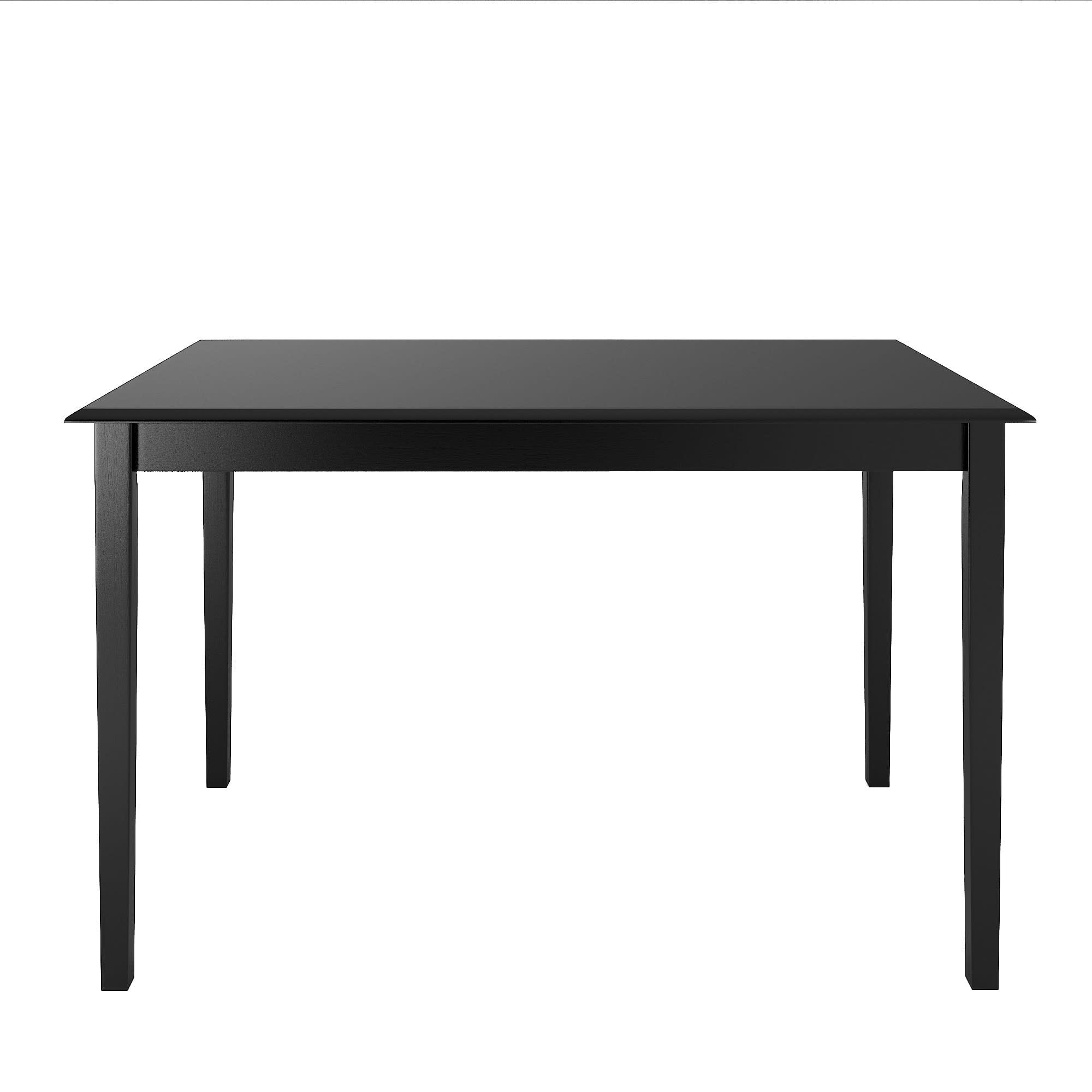 Weston Home Lexington 48" Rectangular Wood Dining Table, Black - Image 2