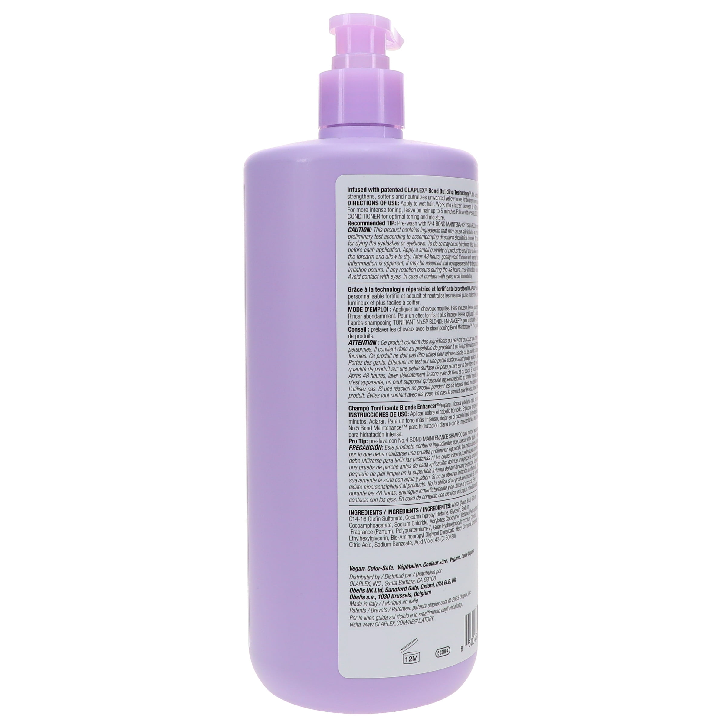 Olaplex No.4p Blonde Enhancer Toning Shampoo 33.8 oz - Image 5