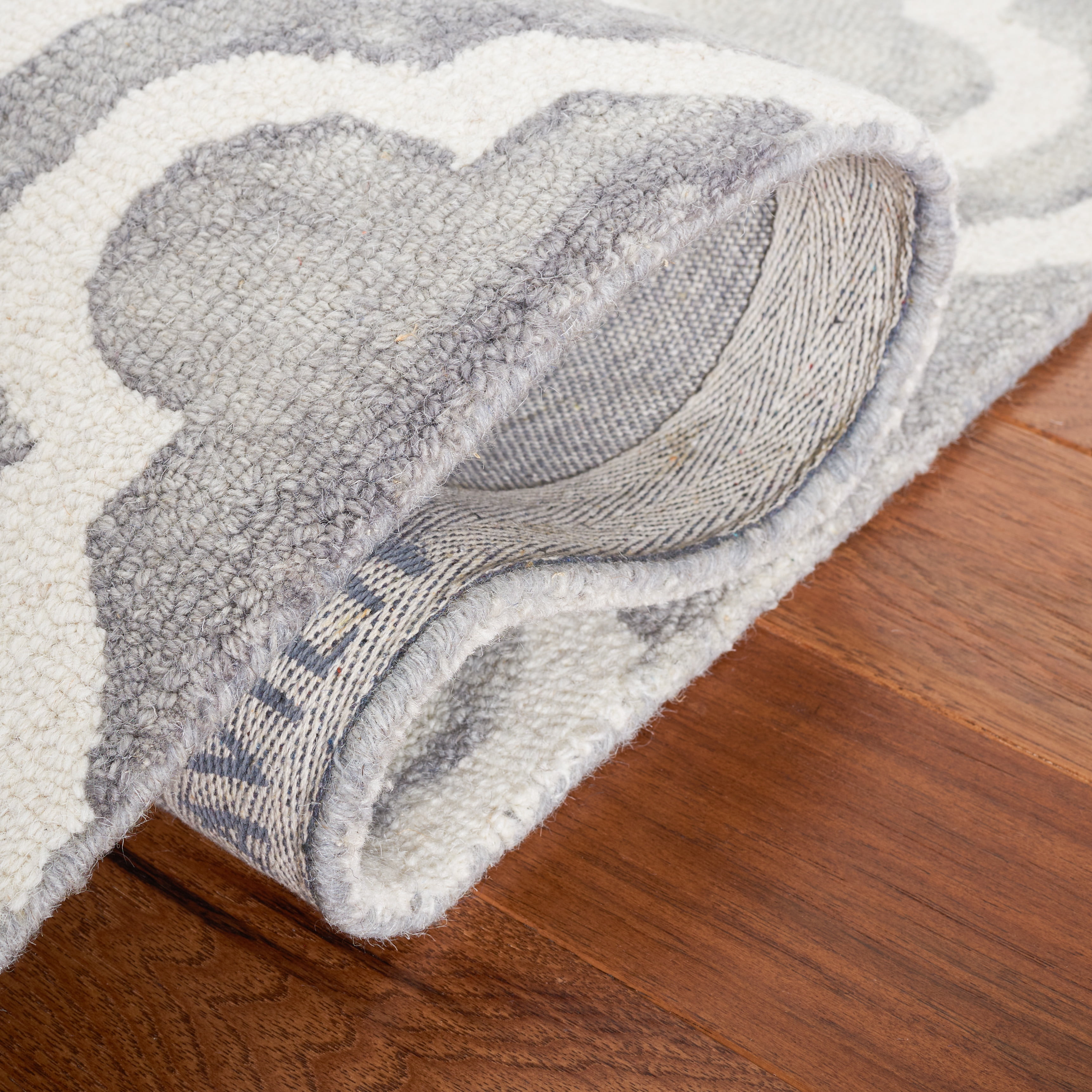 Safavieh Dip Dye Jolyon Geometric Wool Area Rug, Gray/Ivory, 10' x 14' - Image 9