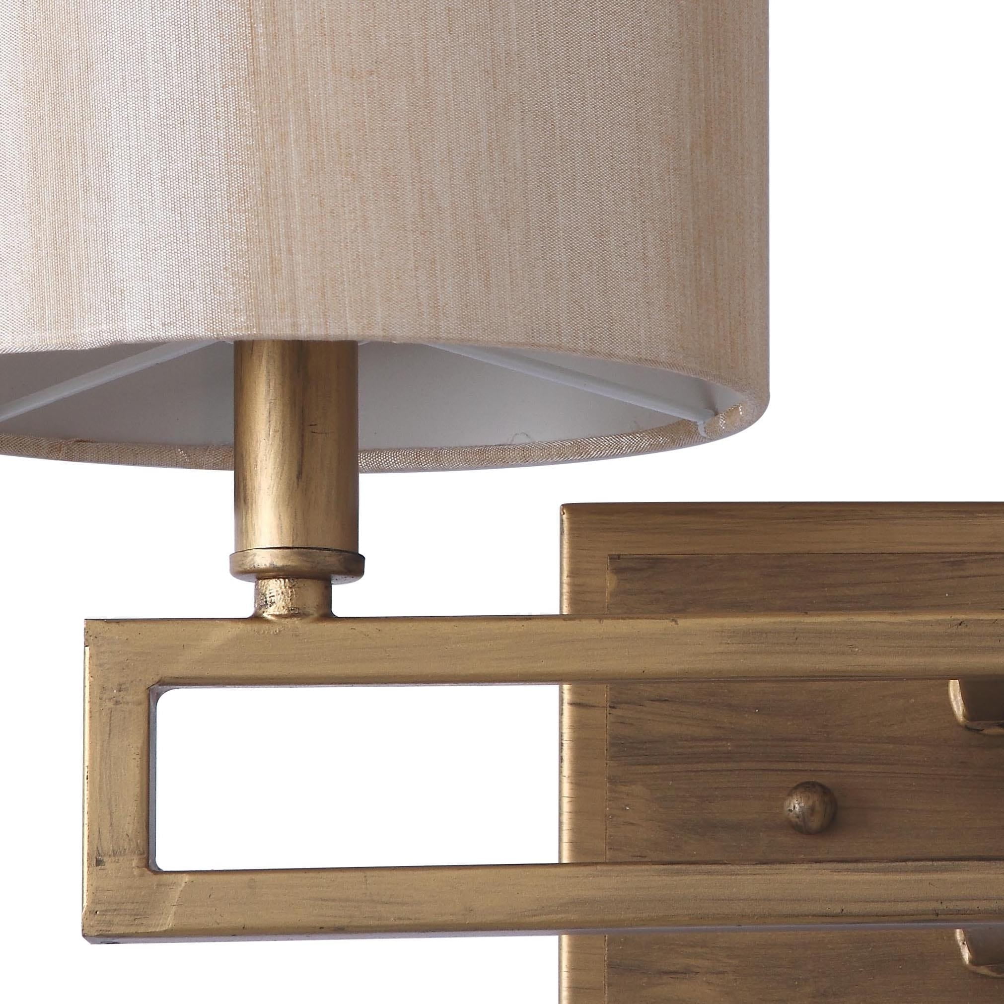 SAFAVIEH Catena 9.25 in. H Rustic Double Light Sconce, Antique Gold - Image 4