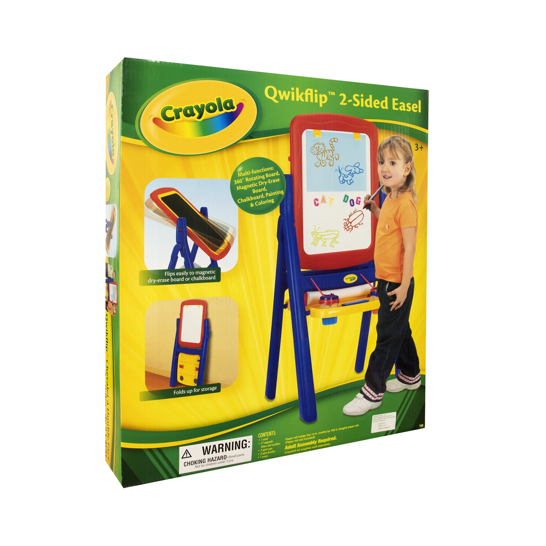 Crayola Quick Flip 2-Sided Art Easel with Magnetic Letters and Numbers for Kids - Image 4