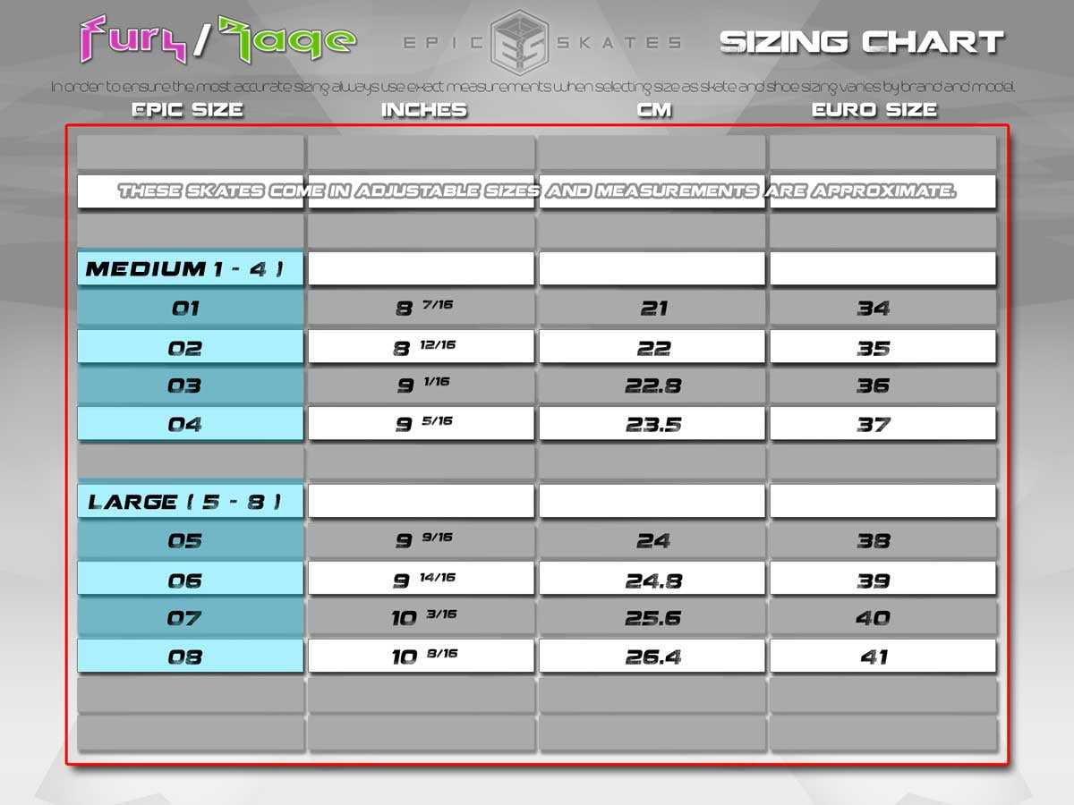 Epic Fury Adjustable Inline Roller Skates w/LED Light Up Wheels - Image 7