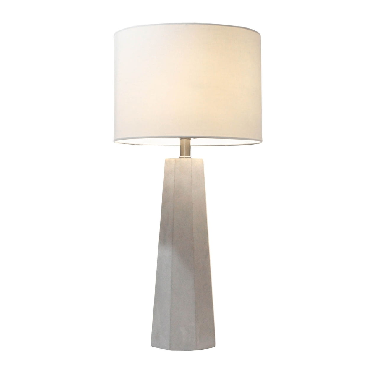 Elegant Designs Concrete Table Lamp with Fabric Shade - Image 7
