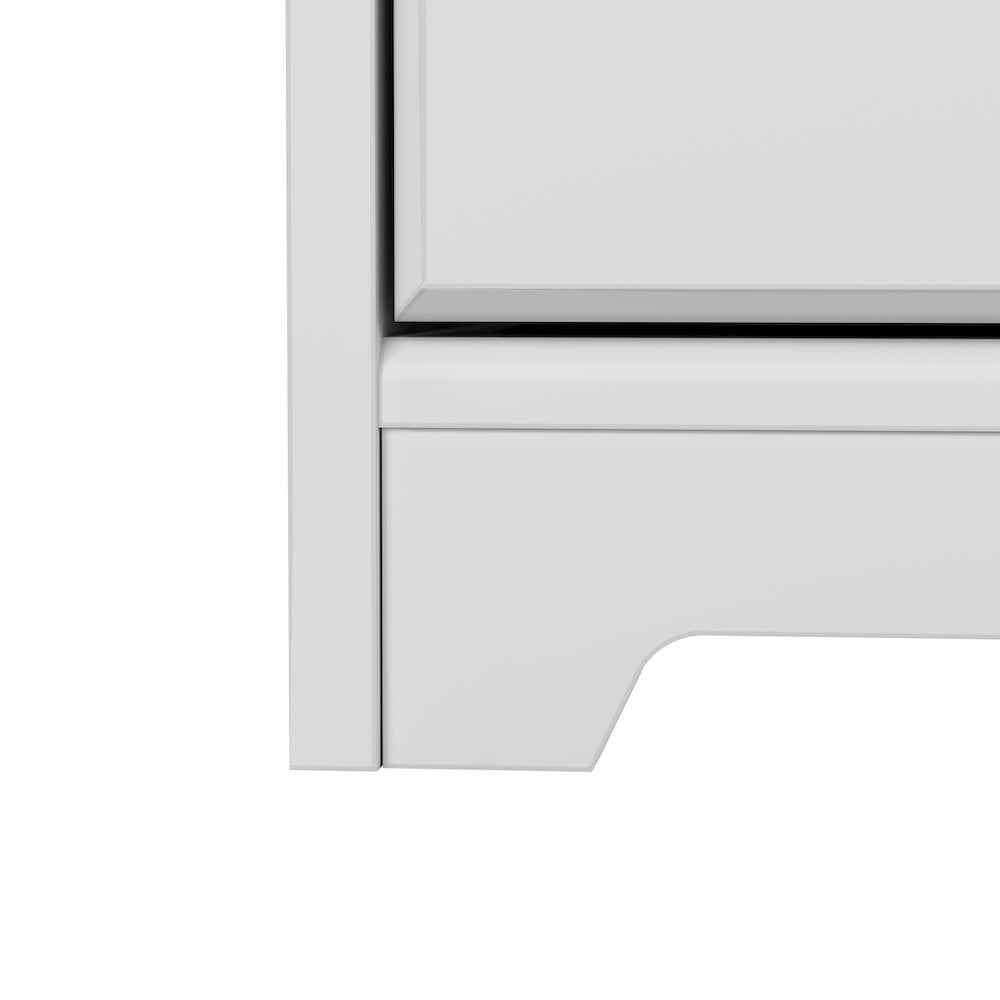 Bush Furniture Cabot Tall Storage Cabinet with Doors in White - Image 2