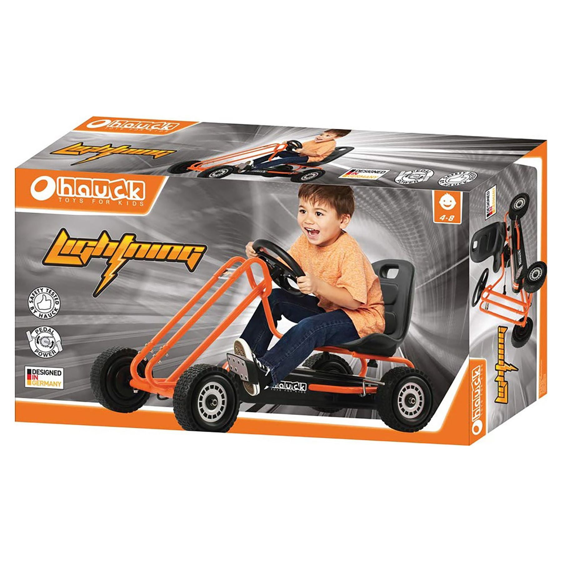 hauck Lightning Pedal Go Kart Car Ride-on Toy with Adjustable Seat - Image 4