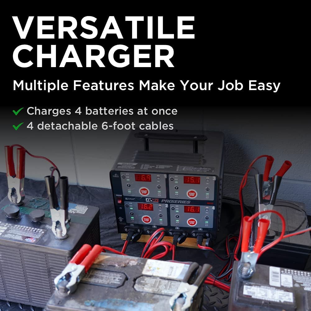 Schumacher Electric DSR Pro Heavy-Duty 4-Bank Automatic 10A Car Battery Charger and Maintainer, For 6V/12V Automotive and Marine Batteries, DSR125 - Image 9