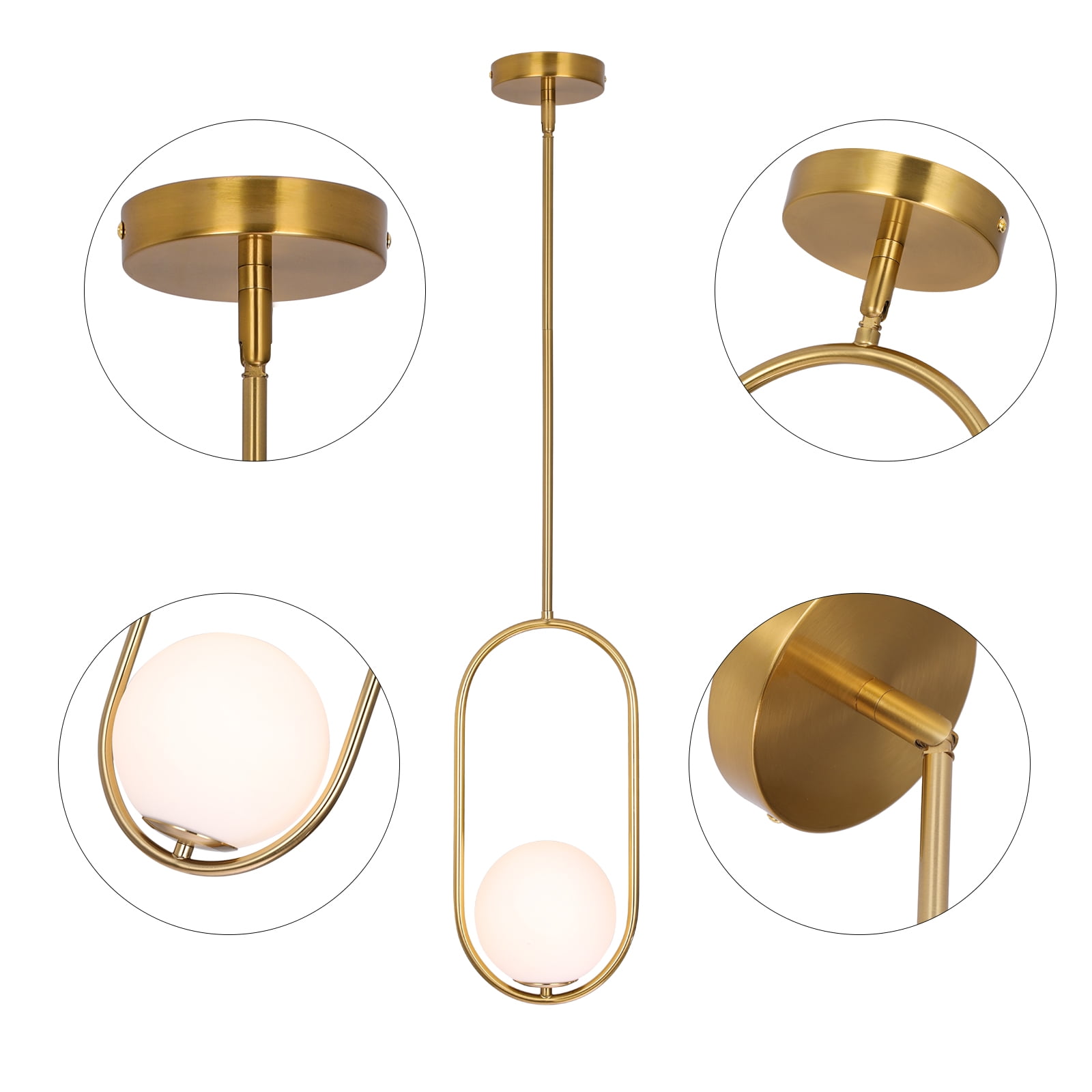 SEEU Modern Gold Globe Kitchen Island Pendant Lights - Image 2