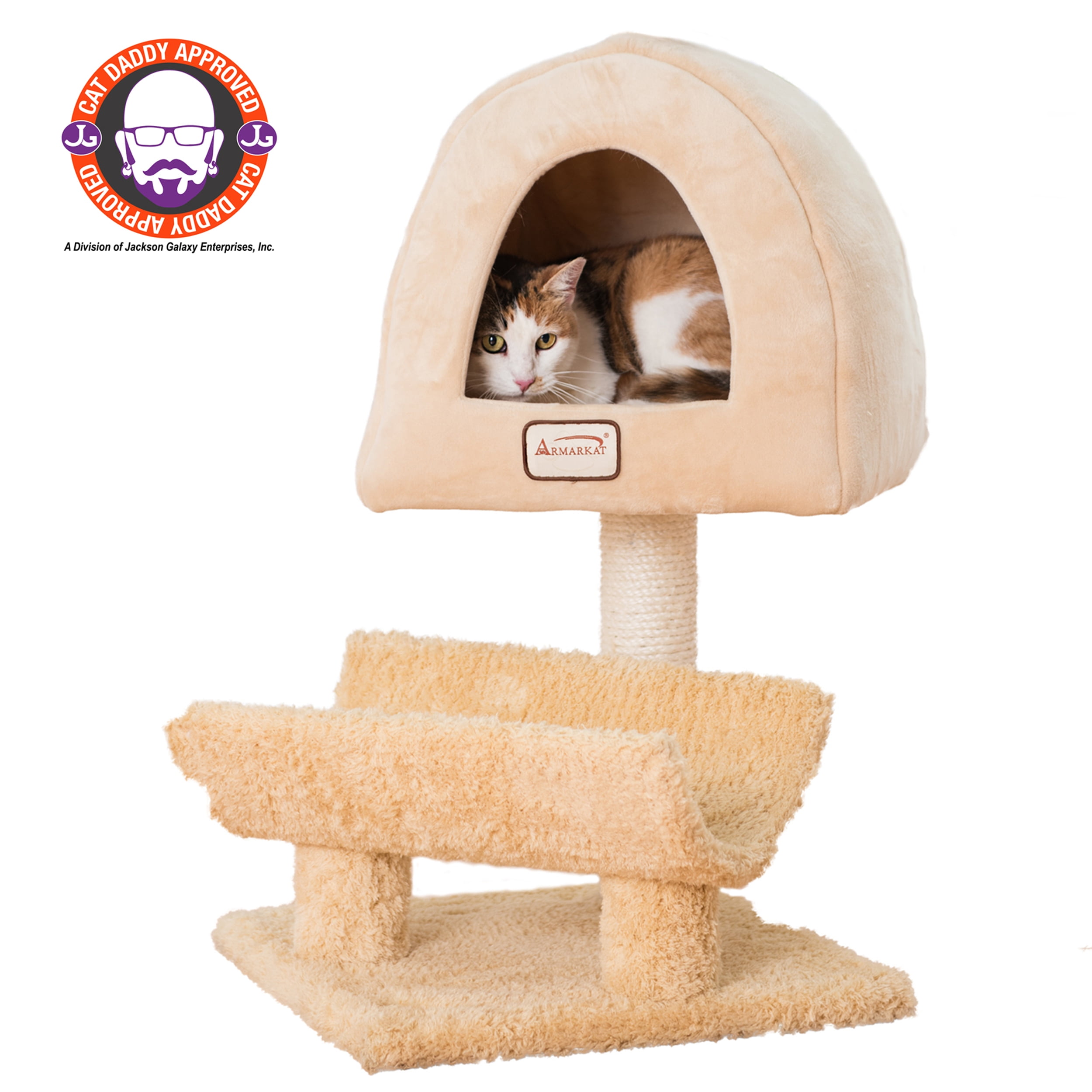 Armarkat real wood Cat Tree, Model X3007, Goldenrod - Image 4
