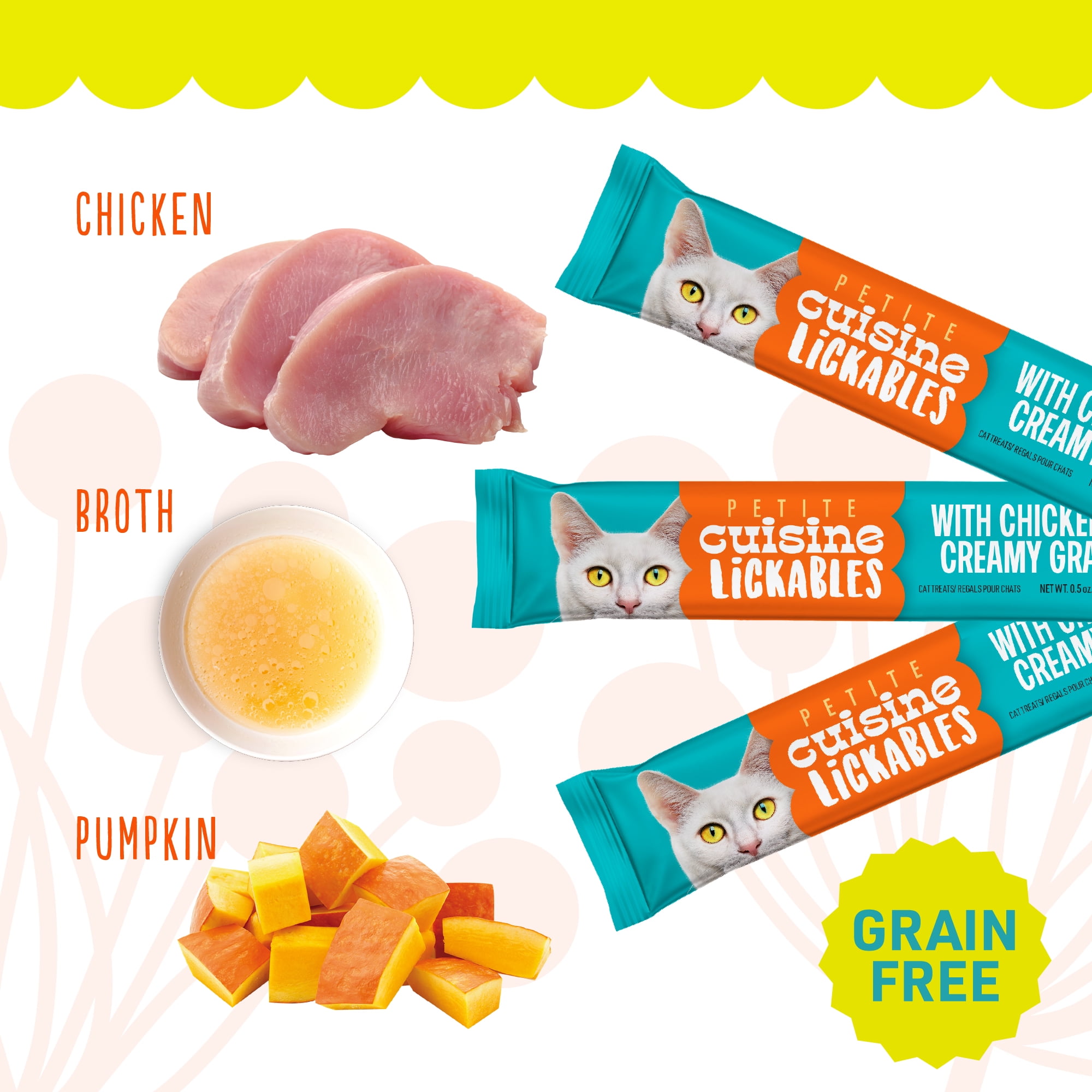 Petite Cuisine Lickables Wet Cat Treats, Chicken in Creamy Gravy, 2 oz. Pouch (12 Count) - Image 8