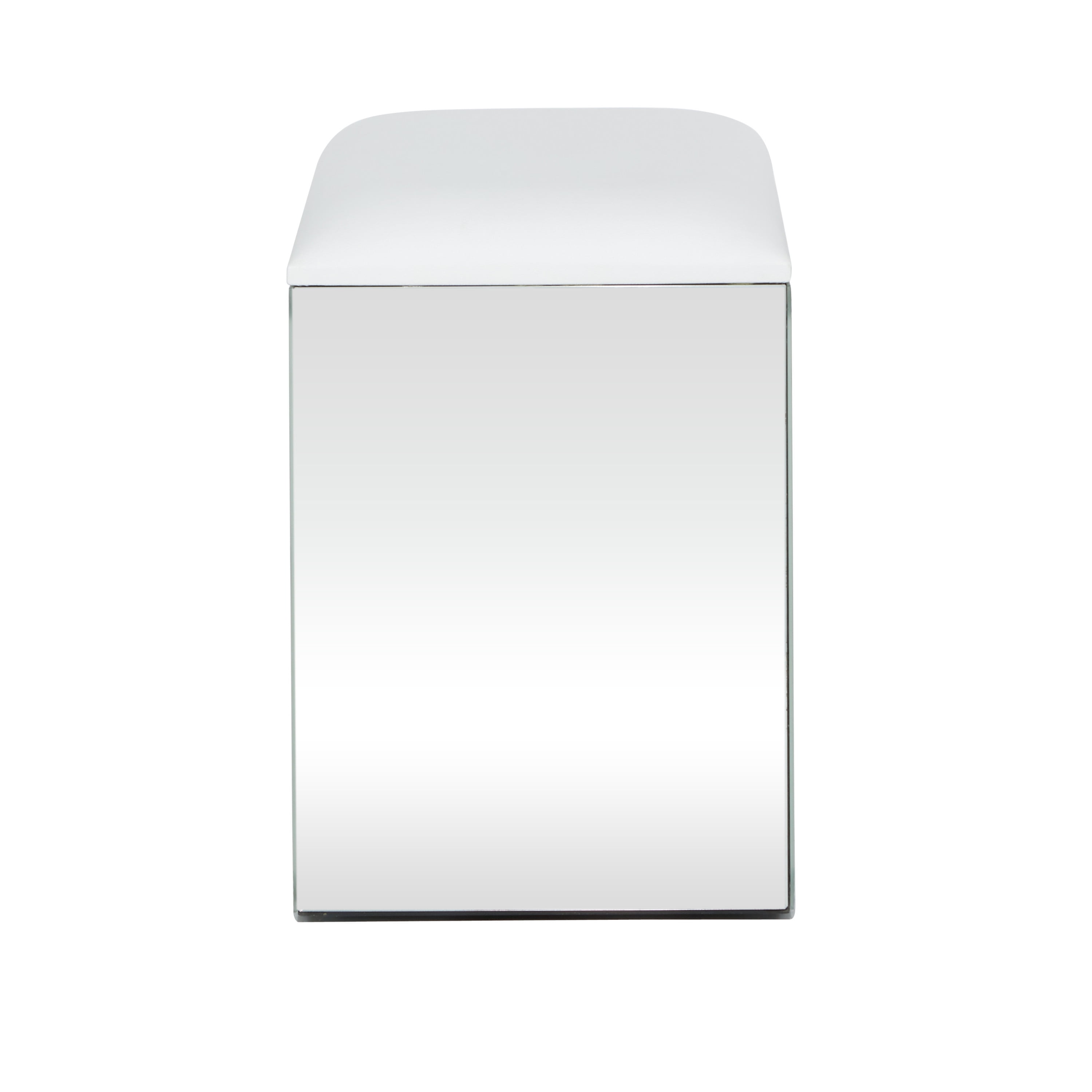 DecMode 15"W, 21"H Wood Glam Stool, Silver, 1-Piece - Image 8