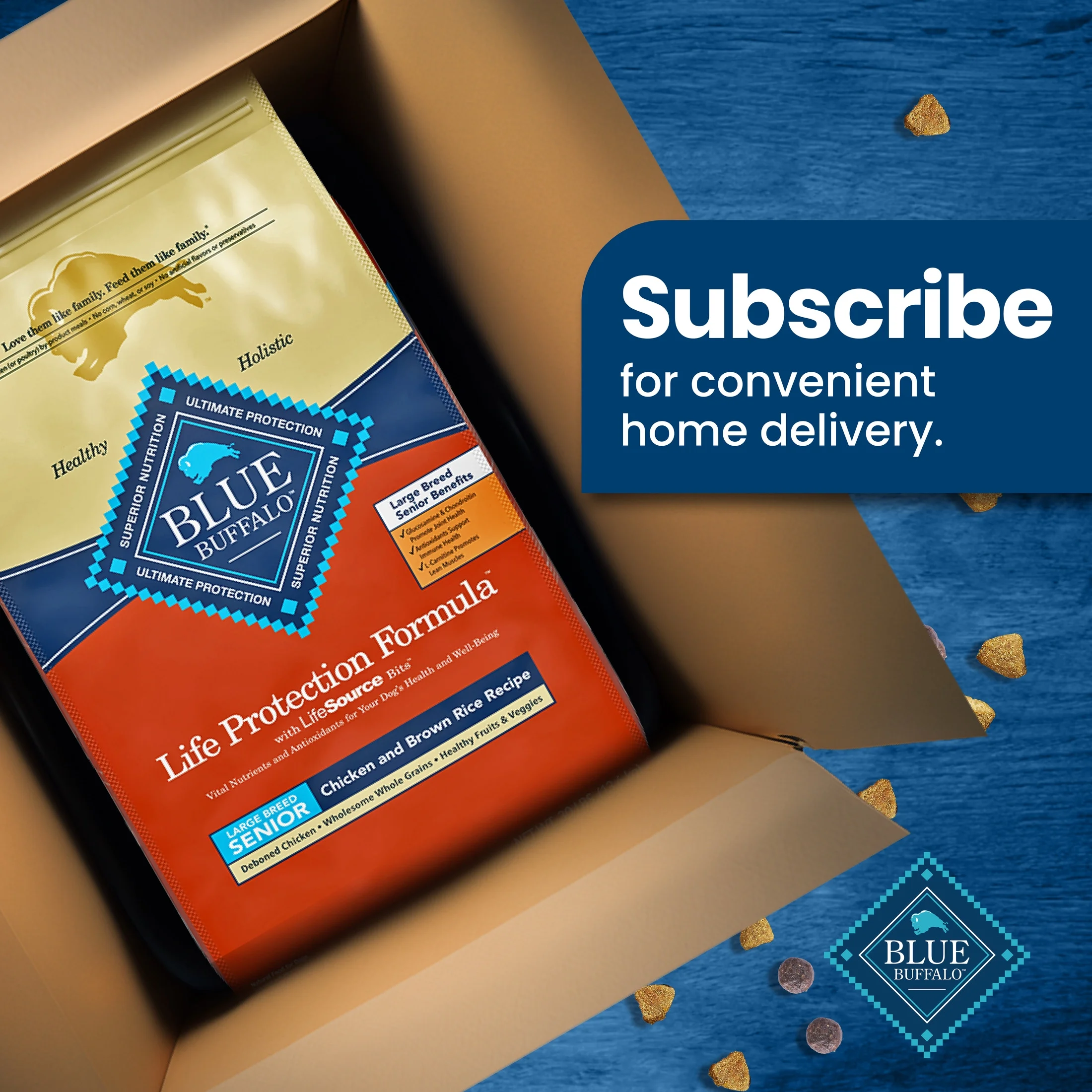 Blue Buffalo Life Protection Formula Large Breed Senior Dog Food, Chicken & Rice, 30 lbs. - Image 9