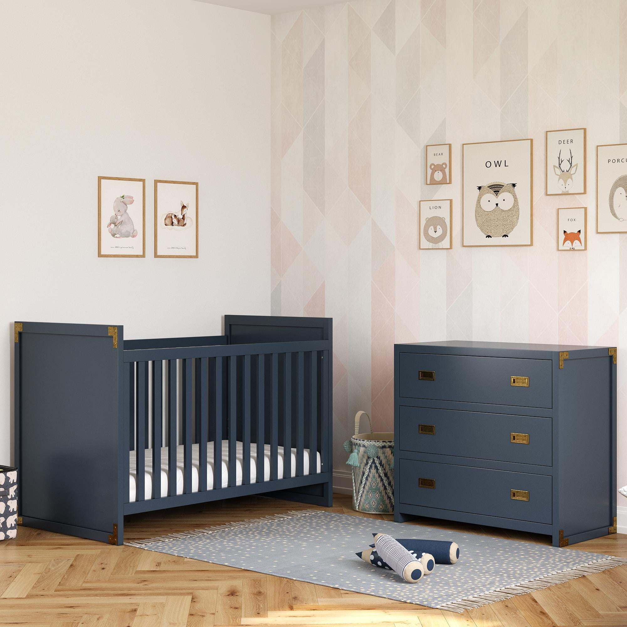 Baby Relax Miles 3-Drawer Dresser, Nursery Storage, Graphite Blue - Image 11