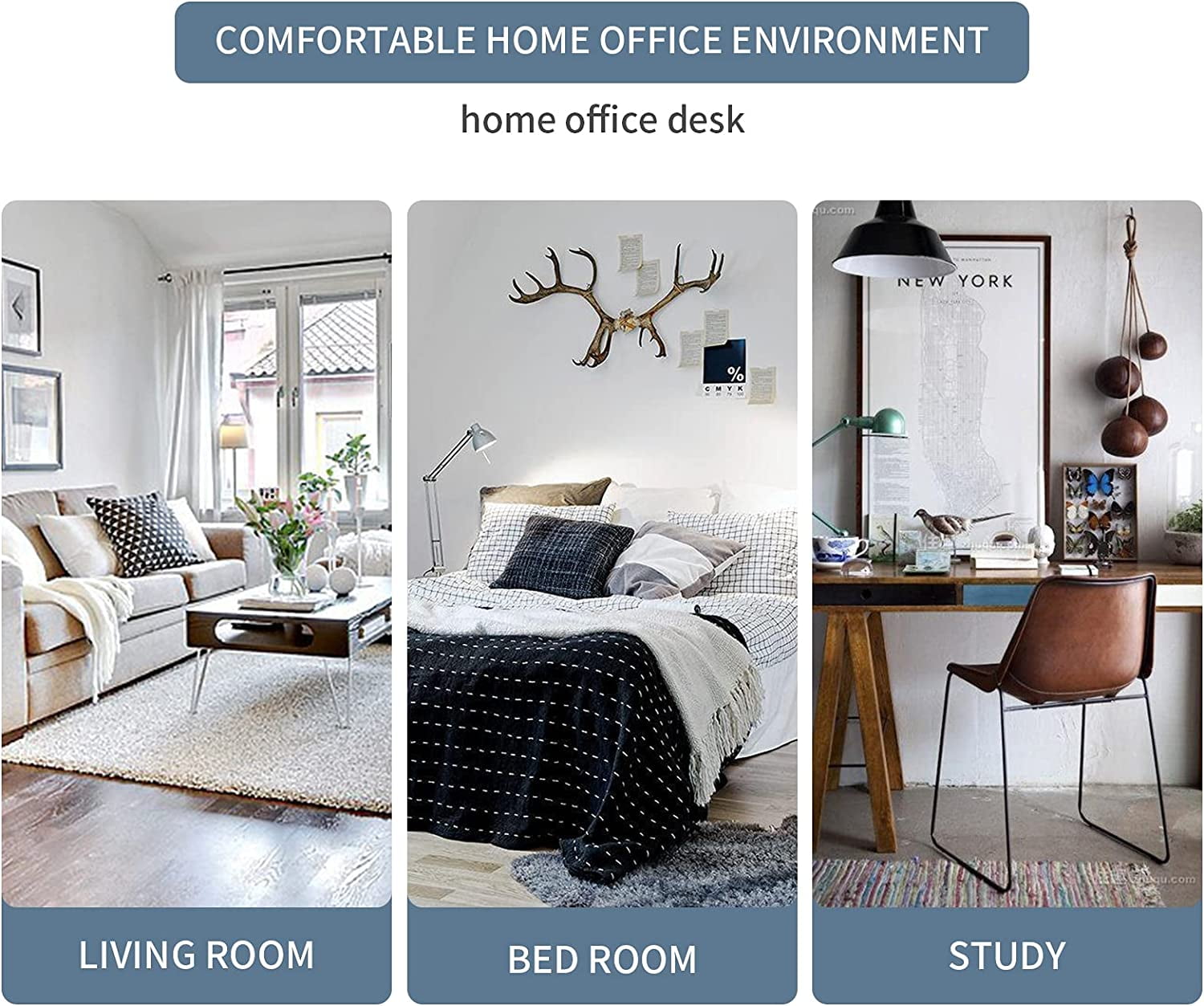 Natwind 43" White Desk Home Office Computer Working Student Study Table with 2-Tier Storage Bookshelves Modern Simple Study Laptop Writing Elegant Style Desk Workstation for Office Home White - Image 10