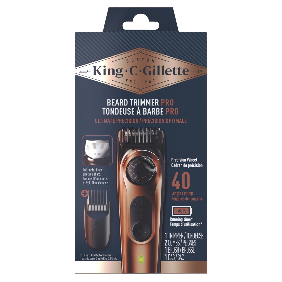 King C. Gillette Beard Trimmer PRO with Precision Wheel - Image 4