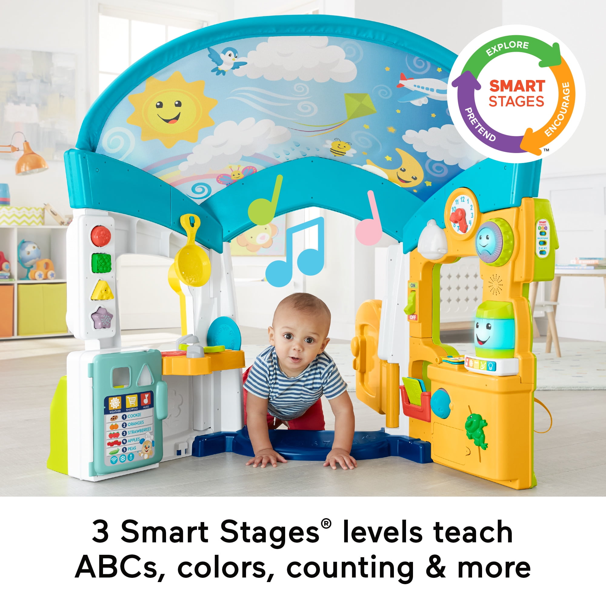 Fisher-Price Laugh & Learn Playhouse Educational Toy for Babies & Toddlers, Smart Learning Home - Image 6
