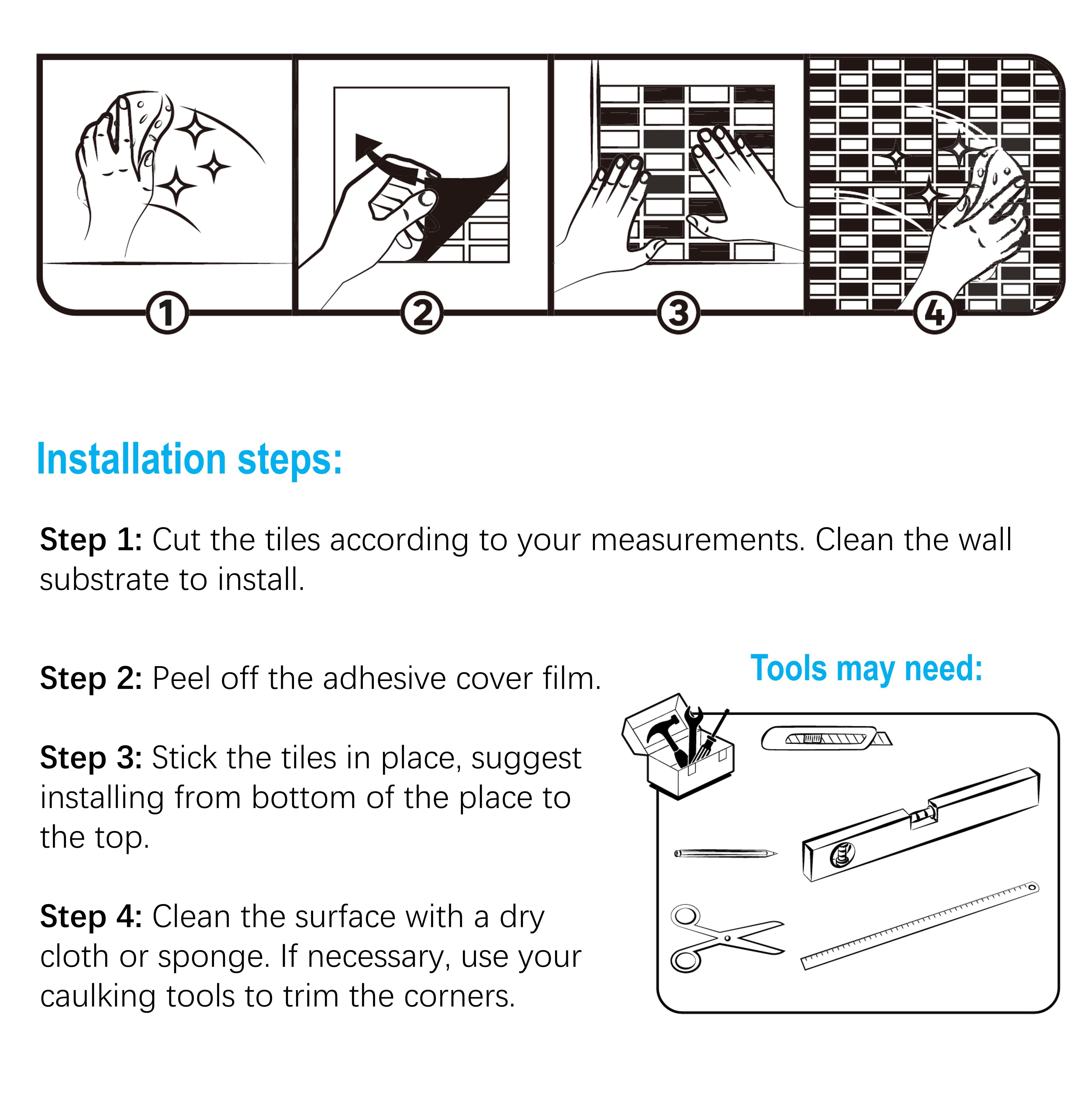 Acopelo Peel and Stick Mother of Pearl Mosaic Metro Tile Natural White 12" x 12" for Backsplash, Kitchen Wall - 6 Tiles - Image 5