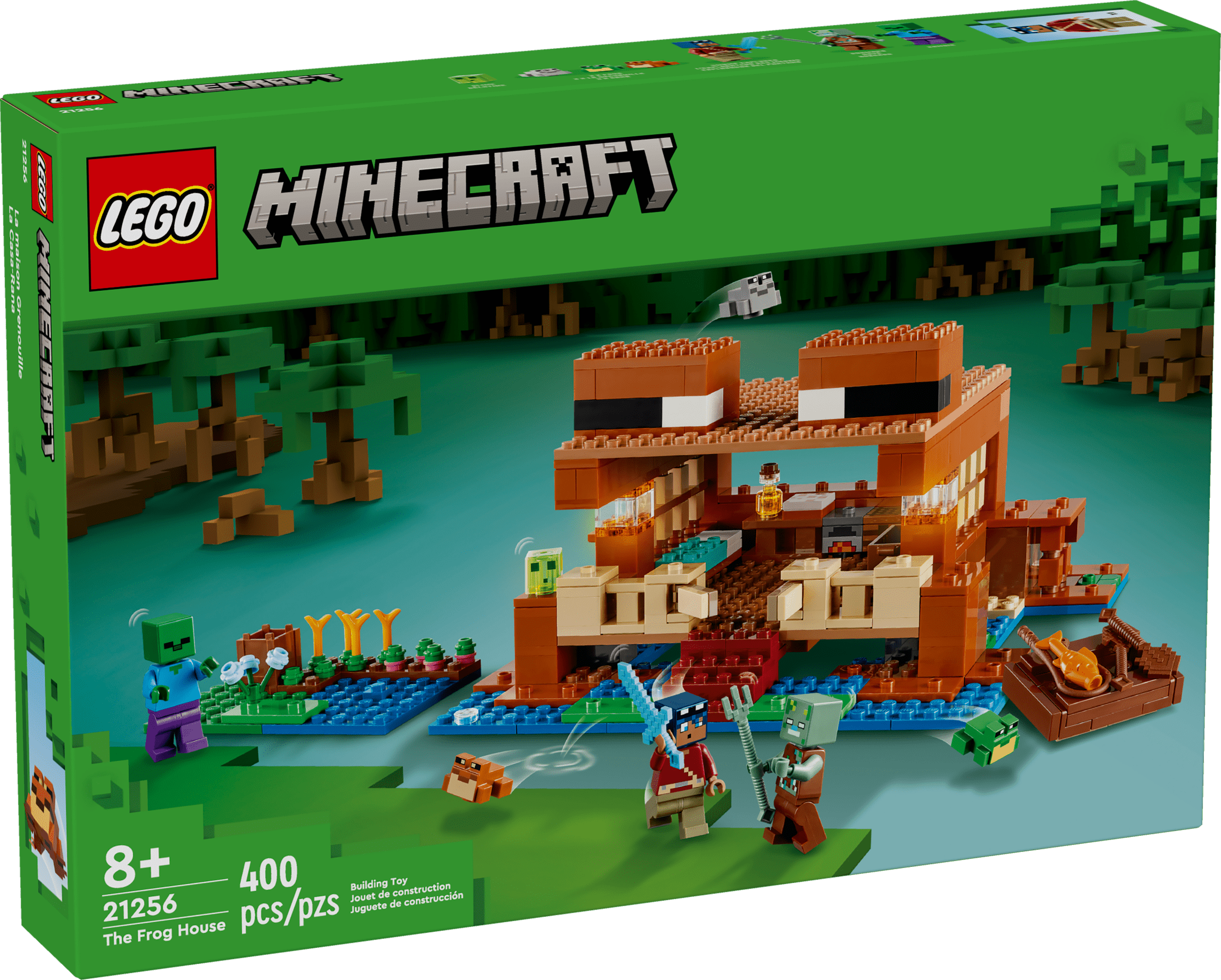 LEGO Minecraft The Frog House Building Toy for Kids, Minecraft Toy featuring Animals, a Toy Boat and Minecraft Mob Figures, Gaming Gift for Girls and Boys Ages 8 and Up, 21256 - Image 2