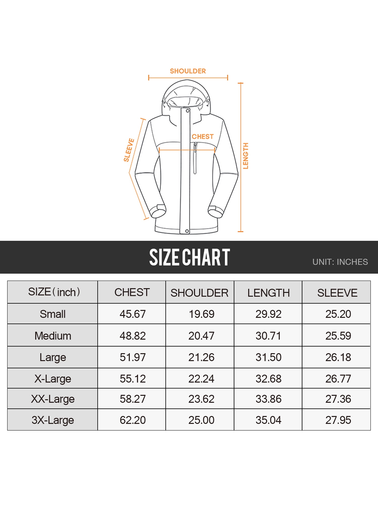 FREE SOLDIER Men's Waterproof Ski Jacket Fleece Lined Snow Coat Warm Winter Rain Jacket - Image 3