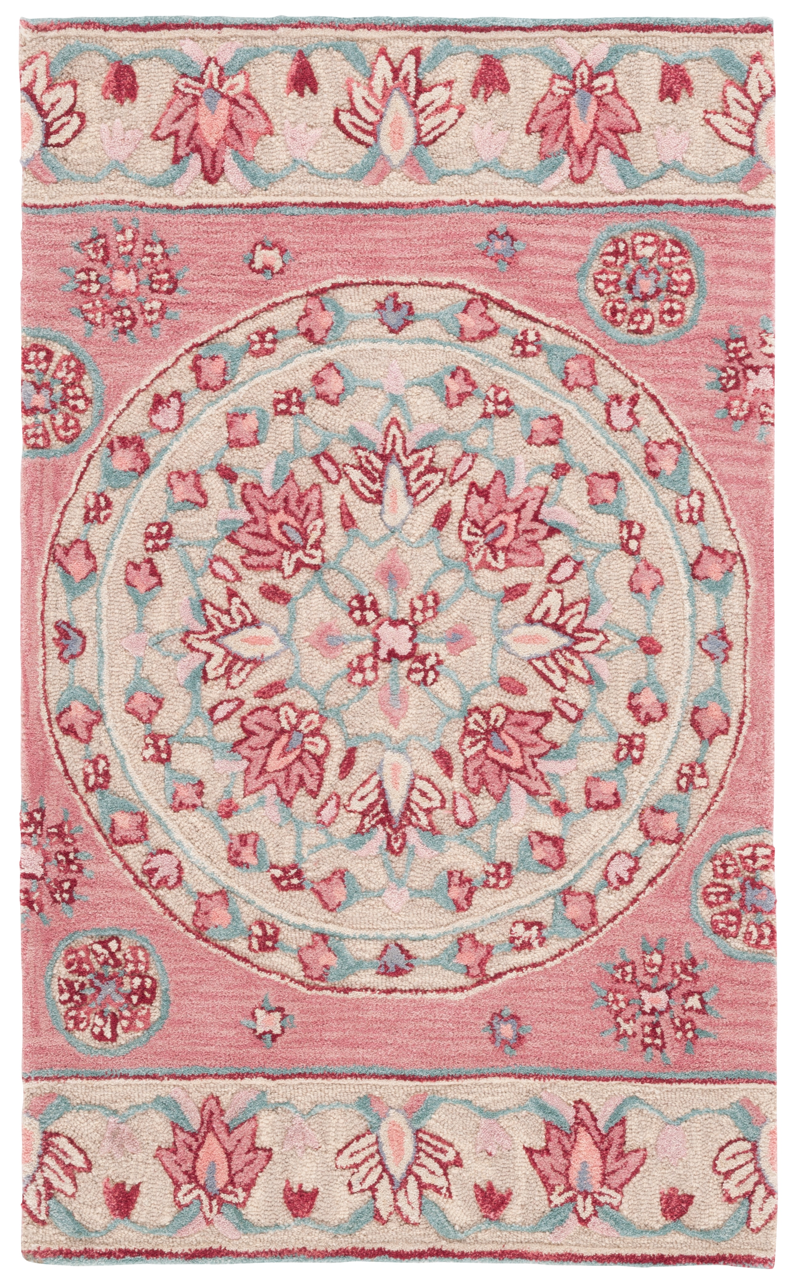 SAFAVIEH Bellagio Vanessa Floral Wool Area Rug, Red/Beige, 3' x 5' - Image 9