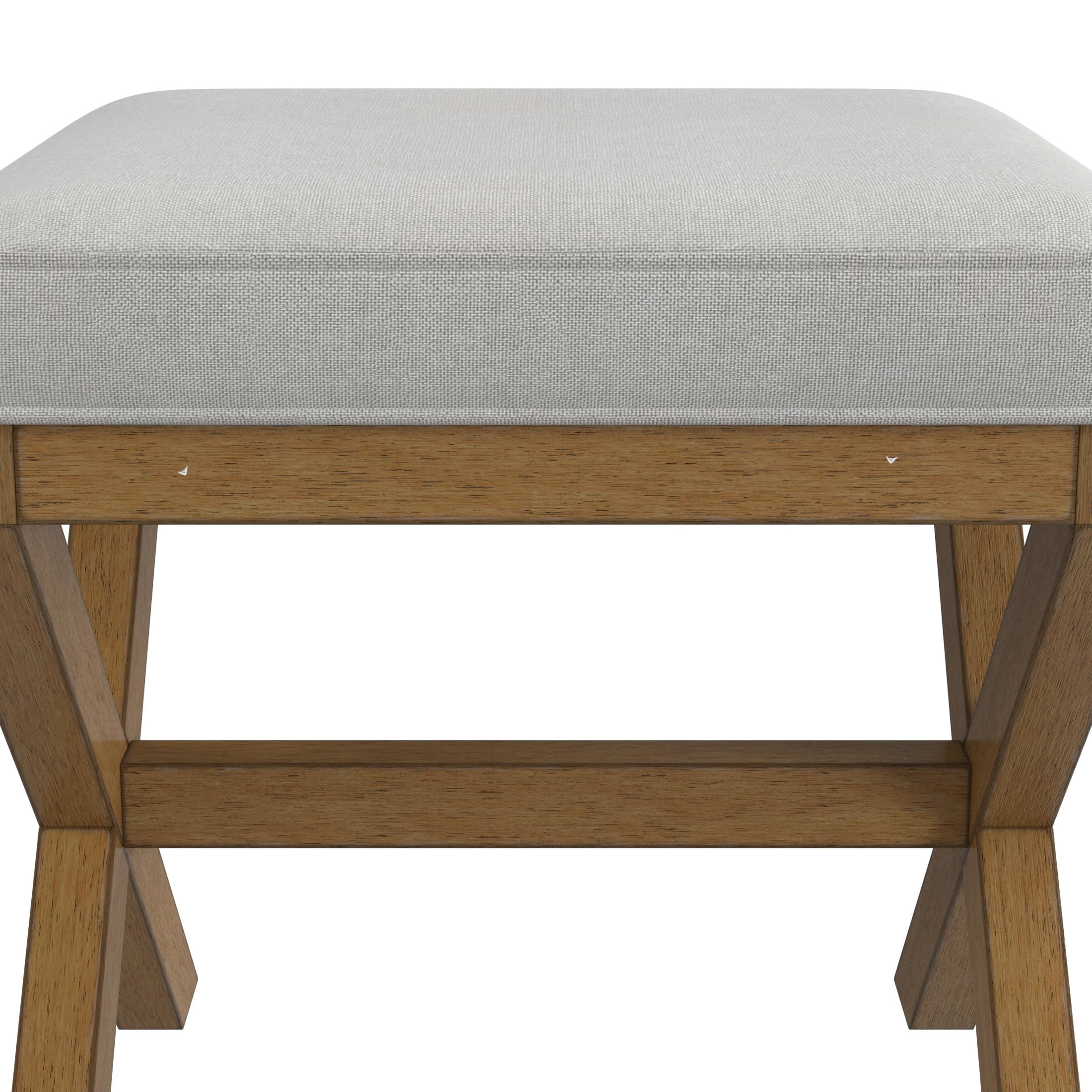 Hillsdale Furniture Somerset Backless Wood Vanity Stool, Dark Driftwood - Image 9