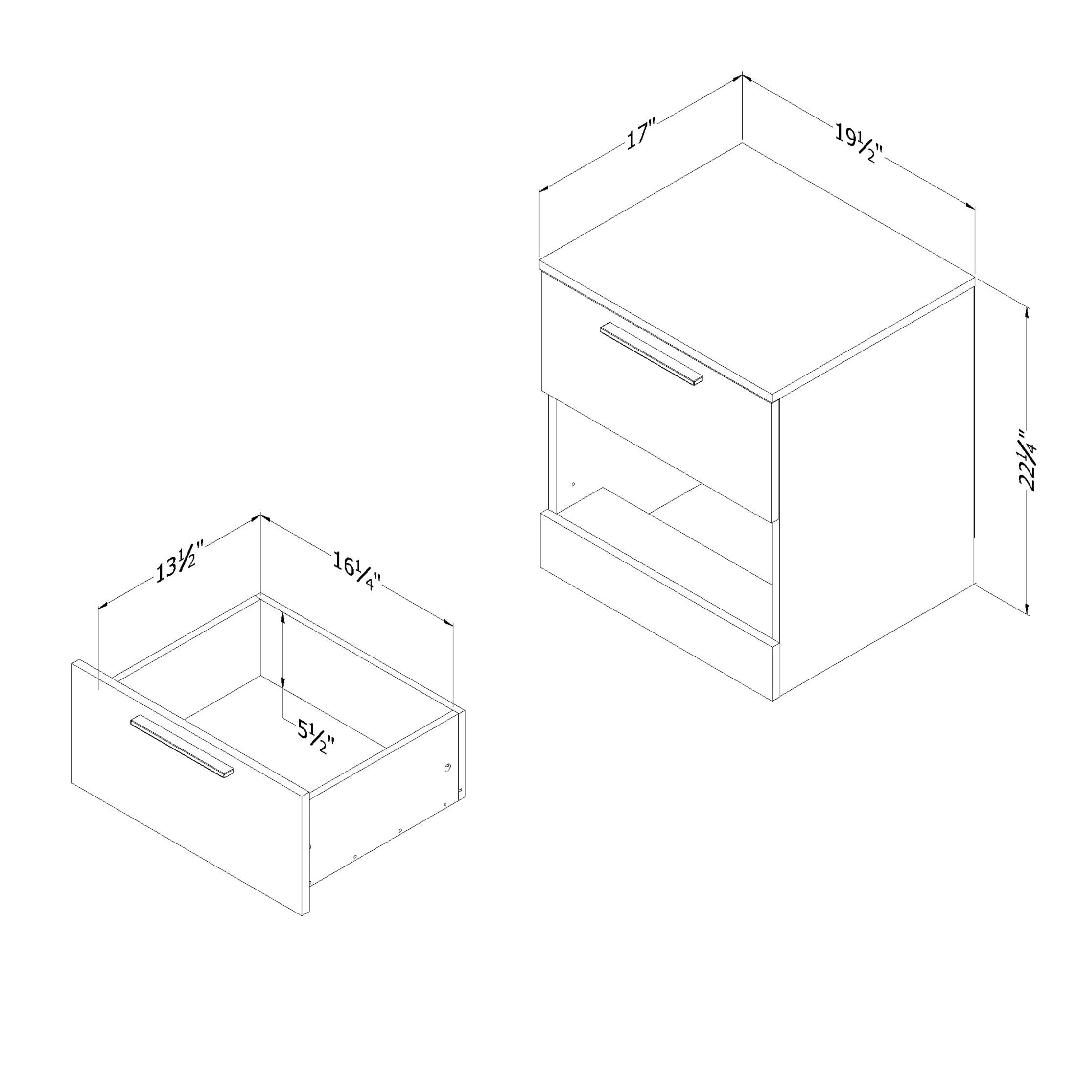 South Shore Step One Essential, Contemporary Nightstand, Beige - Image 3