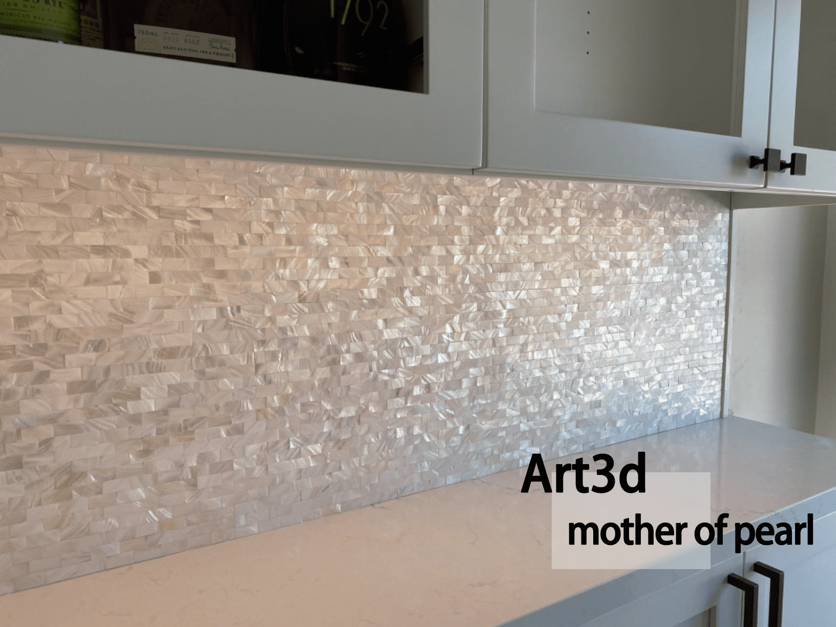 Art3d 10 Pieces 12" x12" Mother of Pearl Shell Mosaic Tile for Kitchen Backsplash Wall Tile Groutless Subway - Image 4