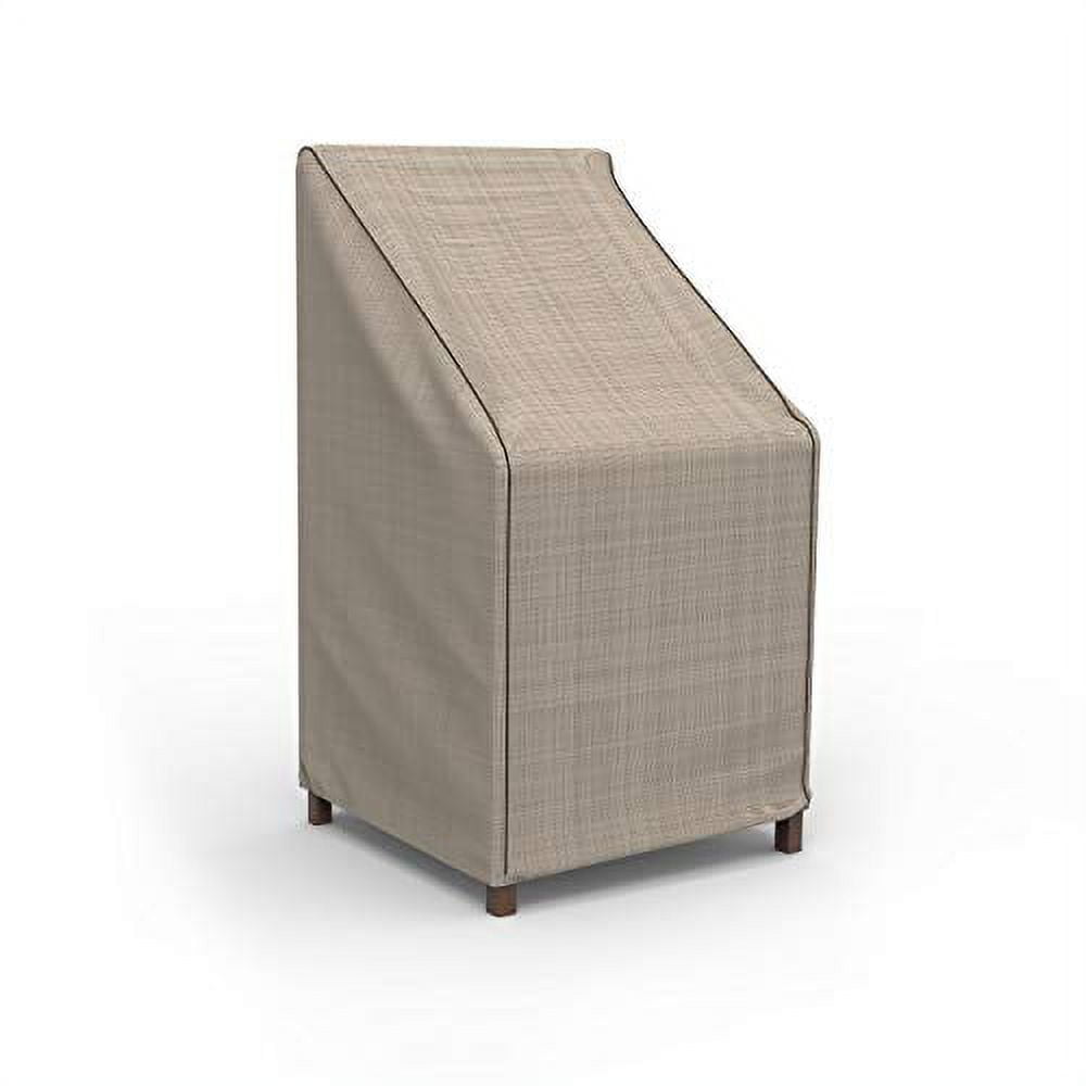 Budge 49" Brown and Beige Patio Stacked Chair/Barstool Cover, English Garden (2 Pack) - Image 7