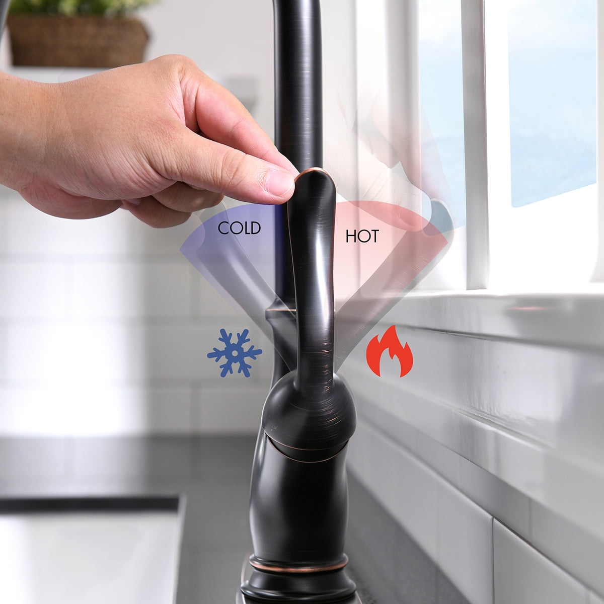 APPASO Pull Down Kitchen Faucet with Sprayer Oil Rubbed Bronze Single Handle 170ORB - Image 6