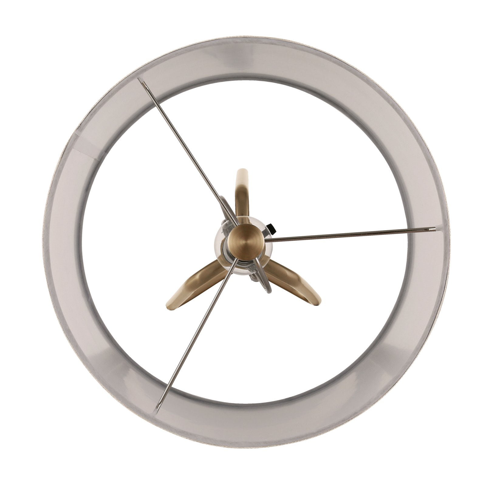 Evelyn&Zoe 25" Mid-Century Modern Metal Table Lamp with White Drum Linen Shade - Image 3