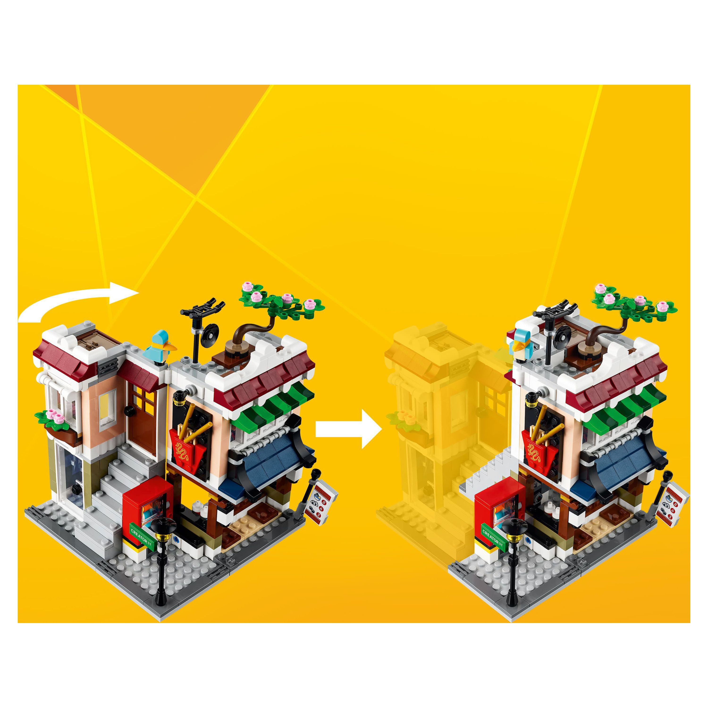 LEGO Creator 3 in 1 Downtown Noodle Shop House, Transforms from Noodle Shop to Bike Shop to Arcade, Modular Building Set, Toy Gift for Kids 8 Years and Up, 31131 - Image 5