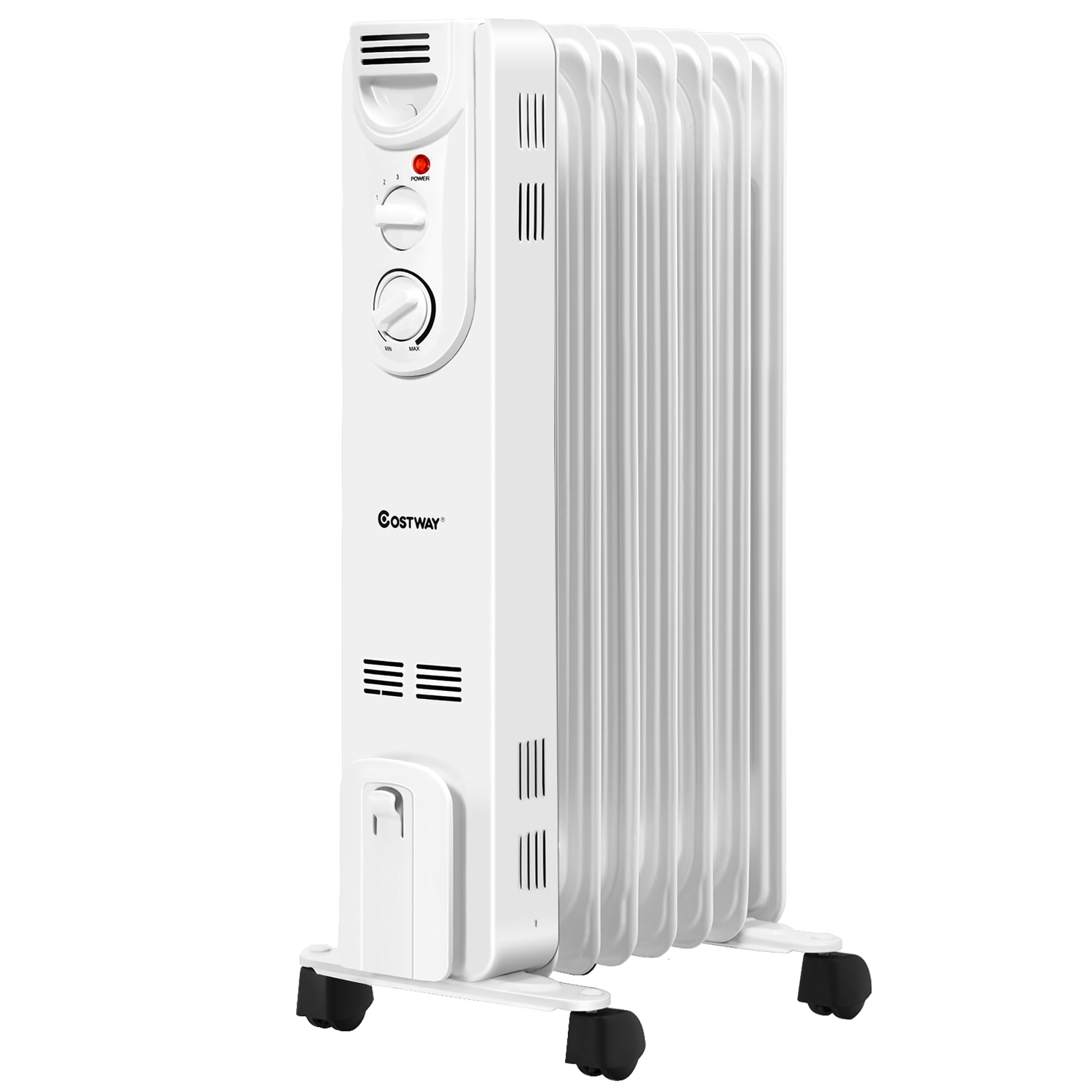 Costway 1500W Electric Oil Filled Radiator Space Heater 5-Fin Thermostat Room Radiant - Image 10