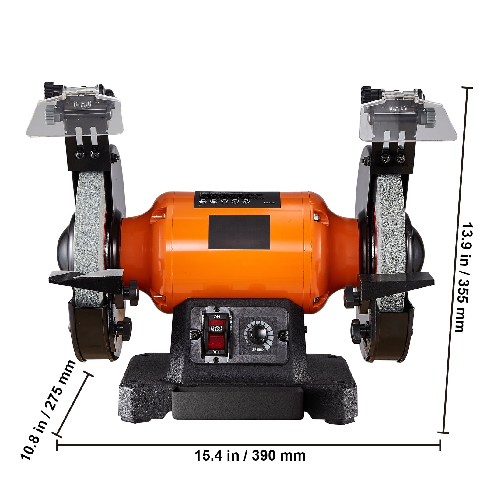 BENTISM Bench Grinder, 8 inch Variable Speed Bench Grinder with 5.0A Brushless Motor 1800-3795 RPM, Table Grinder with Cast-aluminum Tool Rest - Image 4