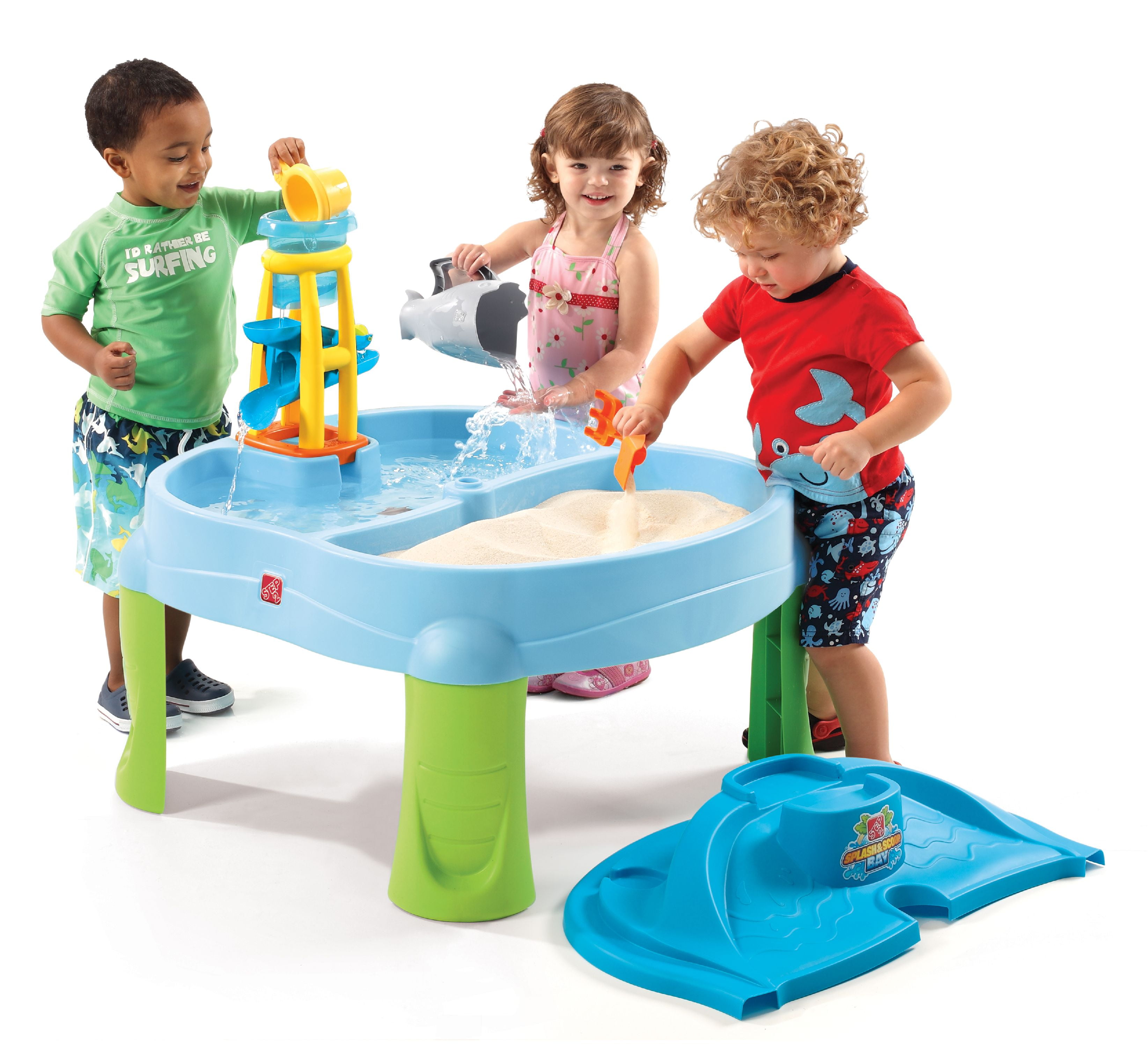 Step2 Splash n' Scoop Bay Blue Plastic Sand and Water Table for Toddlers - Image 6