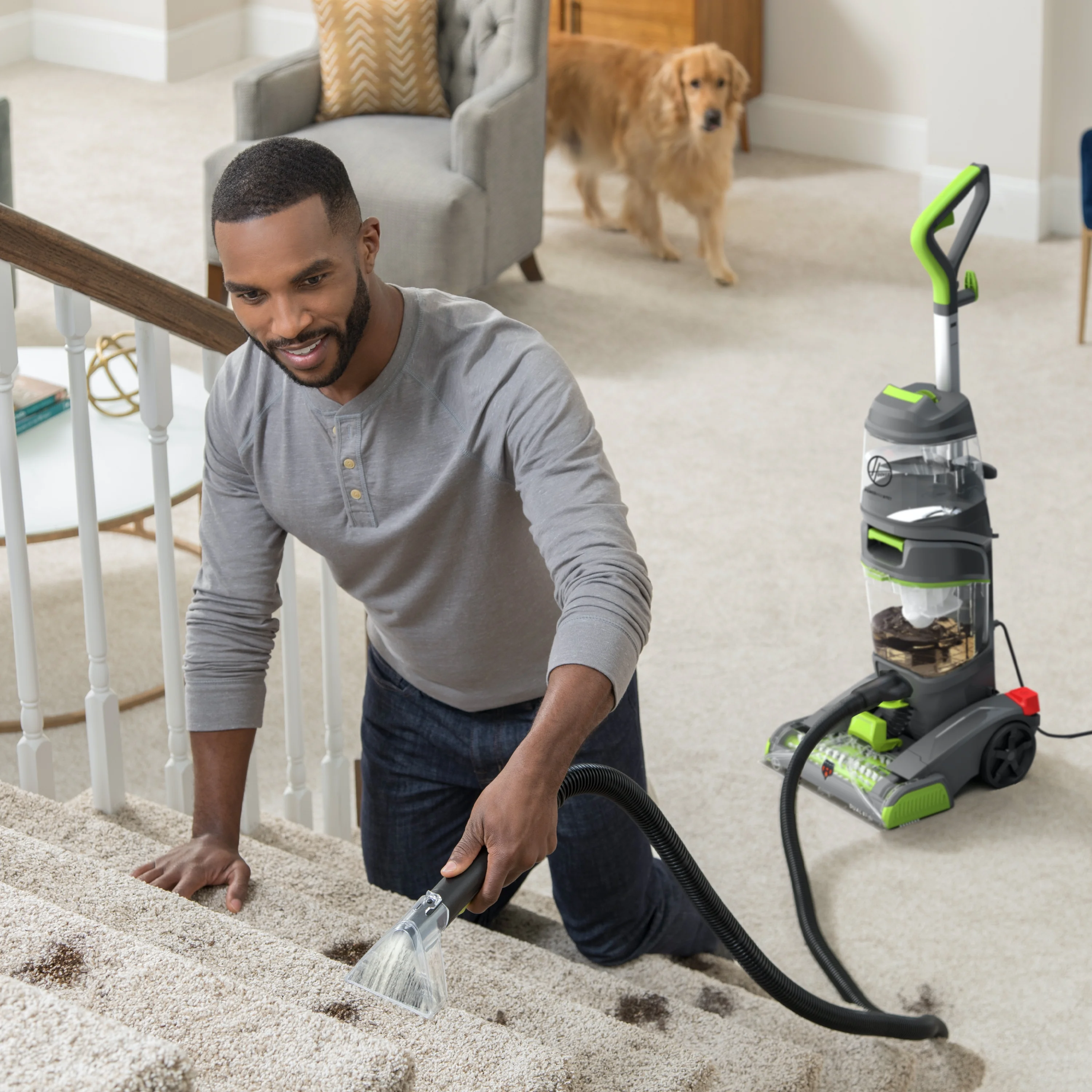 Hoover Dual Power Max Pet Upright Carpet Cleaner, for Carpet, Upholstery, and Stairs, Deep Cleaner, Pet Messes, Lightweight, FH54011 - Image 2