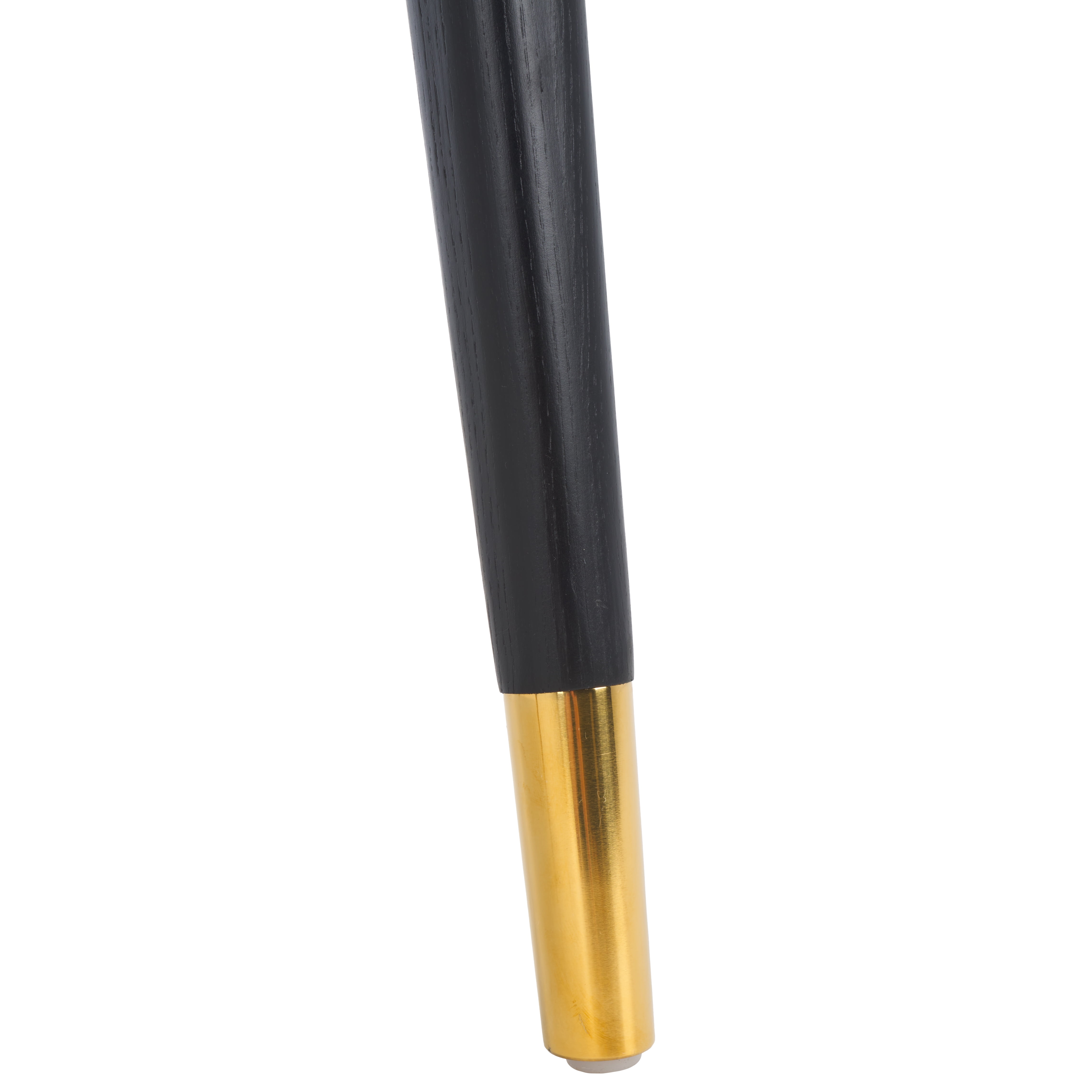 SAFAVIEH Couture Rogue Mid-Century Linen Solid Dining Chair, Black/Natural - Image 5