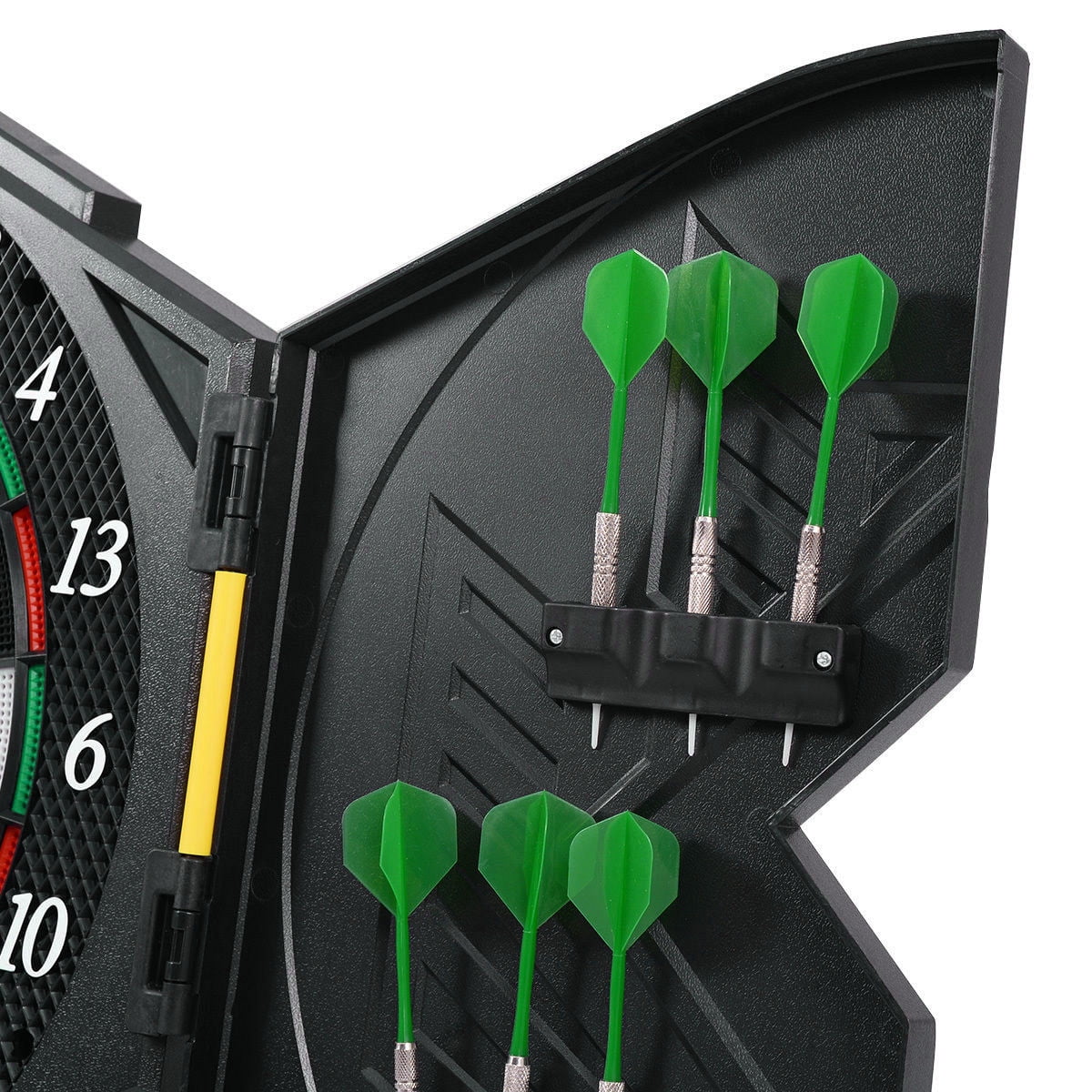 Costway Professional Electronic Dartboard Cabinet Set w/ 12 Darts Game Room LED Display - Image 5