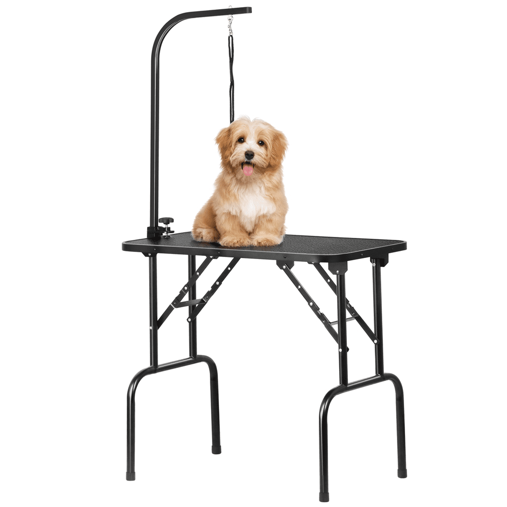 Yaheetech Professional 32" Foldable Pet Grooming Table with Arm Noose and Mesh Tray - Image 5