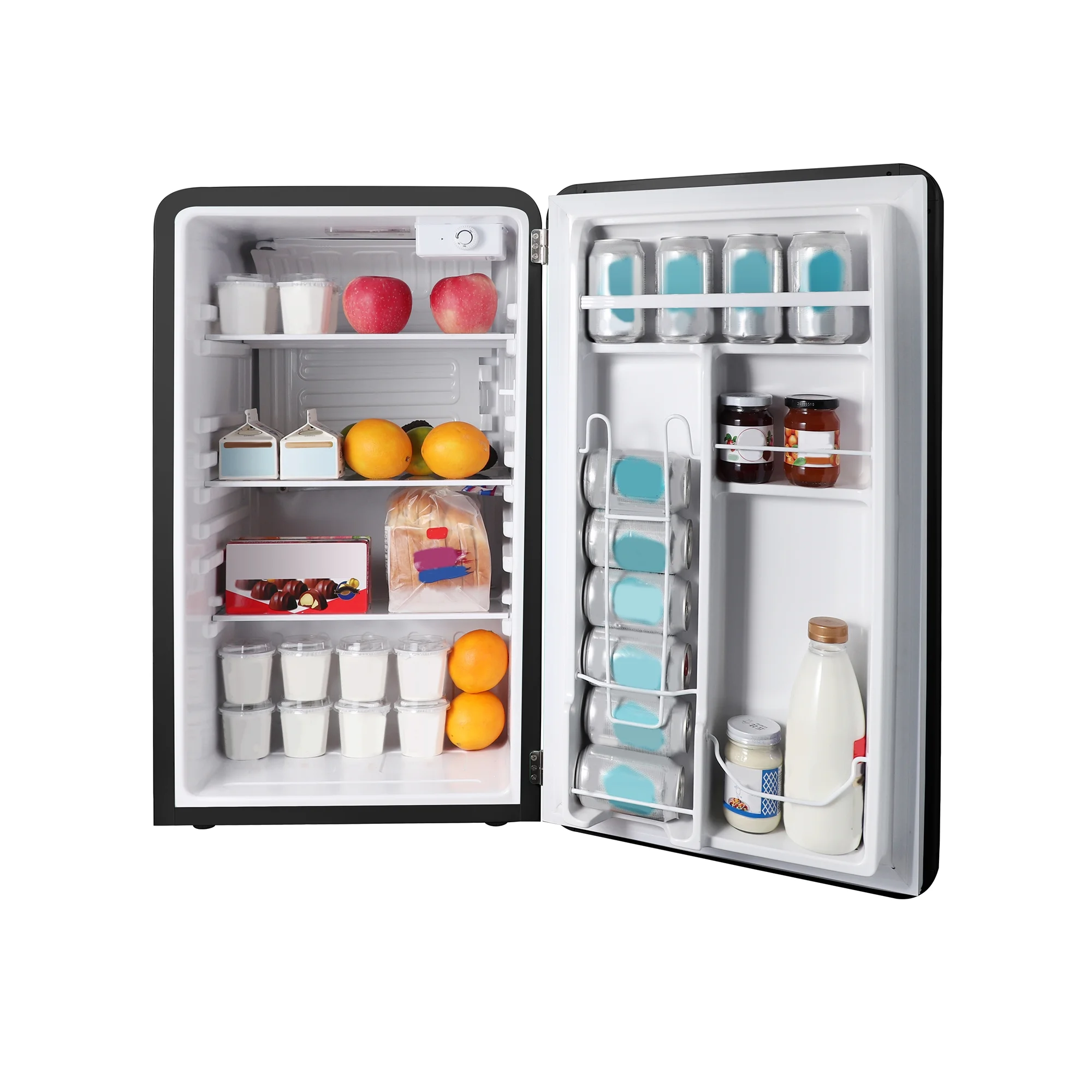 Magic Chef 3.2 cu. ft. Retro Mini Refrigerator in Black without Freezer in Black - Image 4