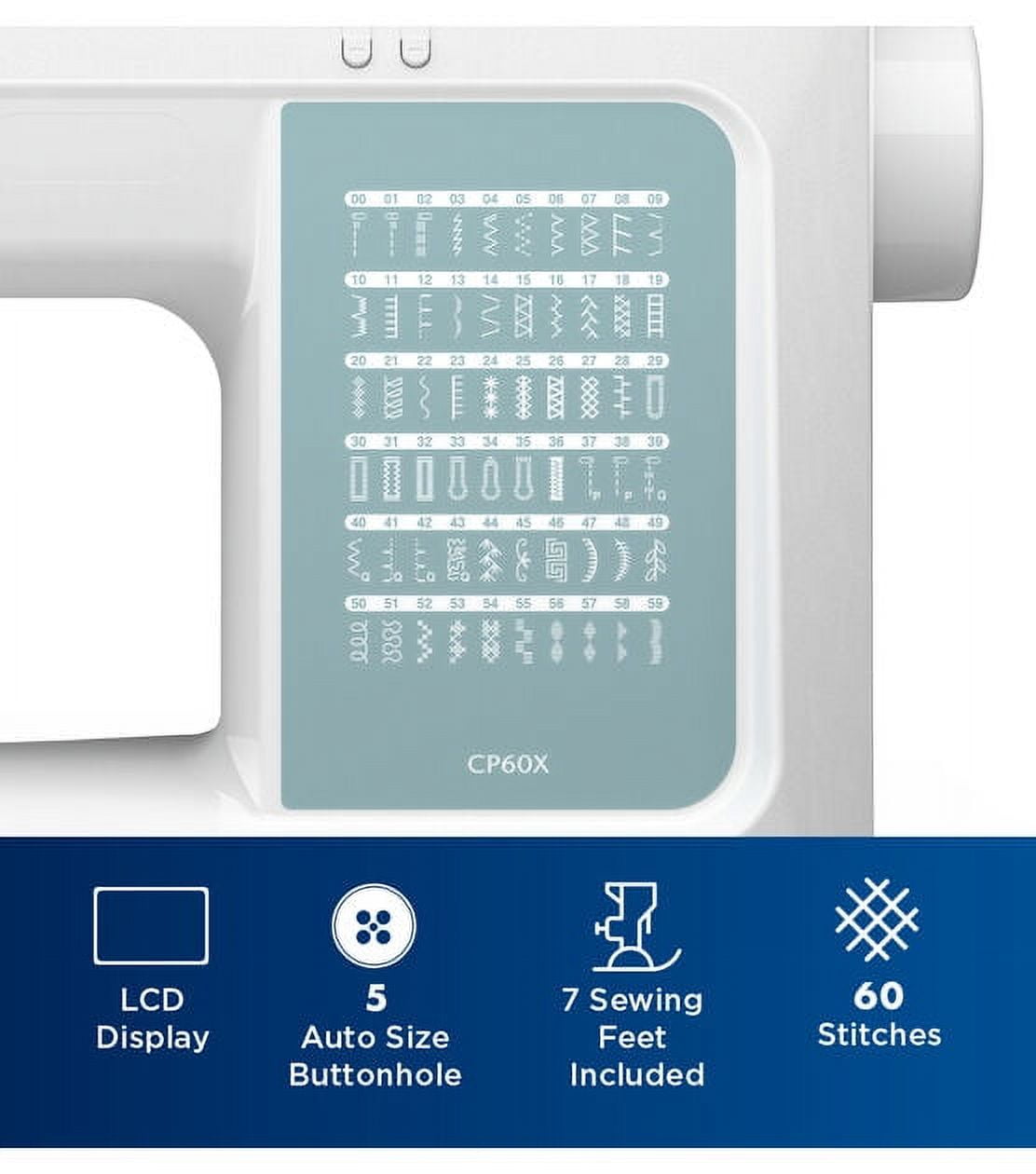 Brother CP60X Computerized Sewing Machine with 60 Unique Built-in Stitches - Image 3