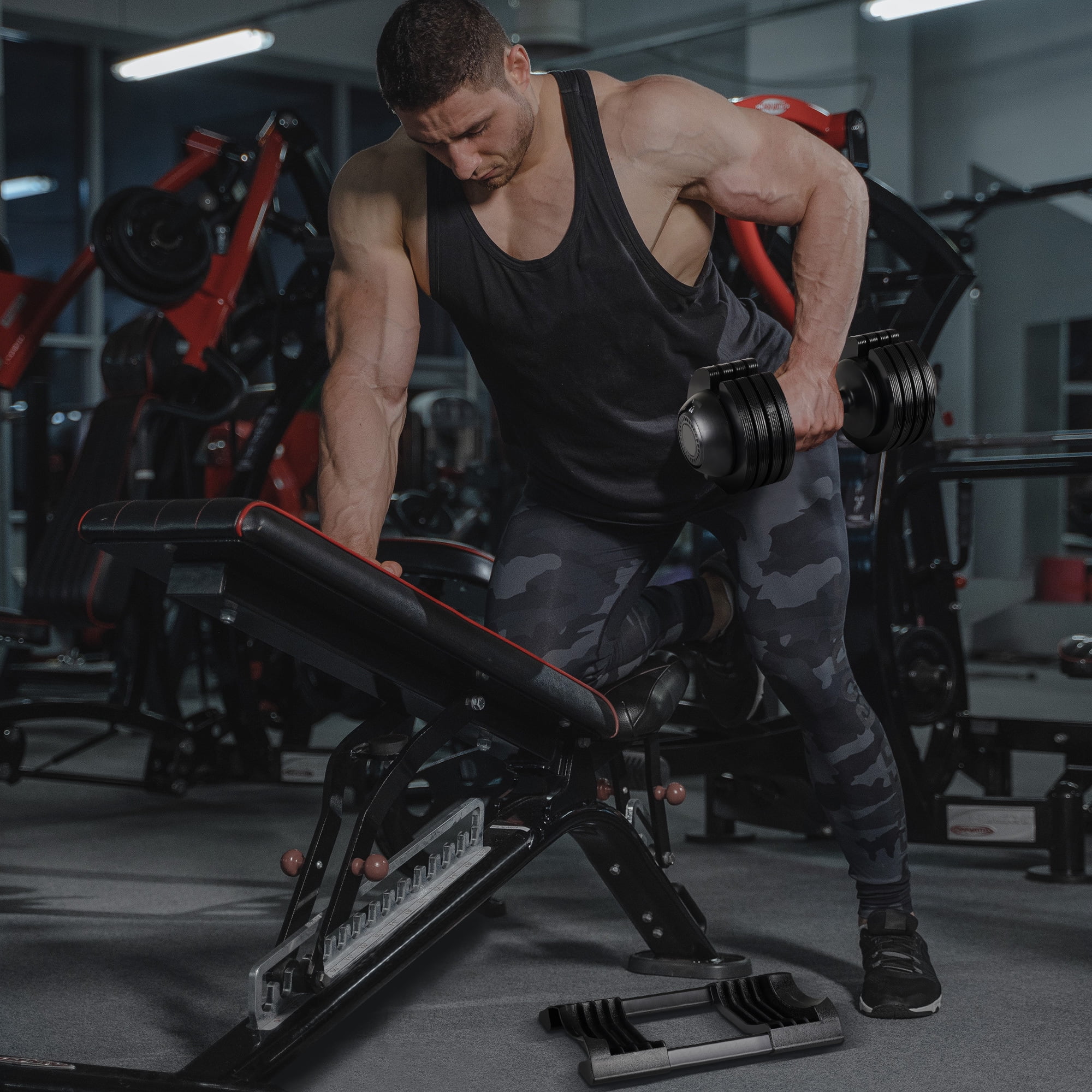 52LBS Adjustable Dumbbell for Home Gym,Black - Image 6