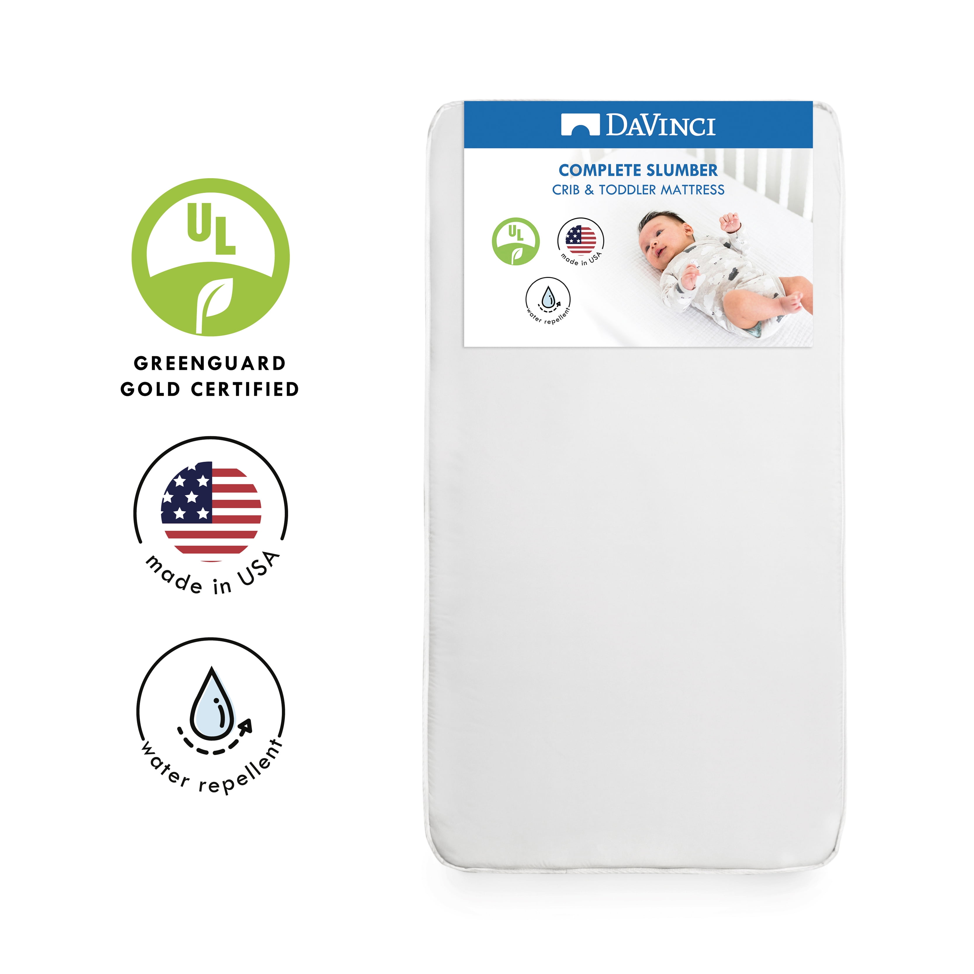 DaVinci Complete Slumber Fiber Crib & Toddler Foam Mattress - Image 3