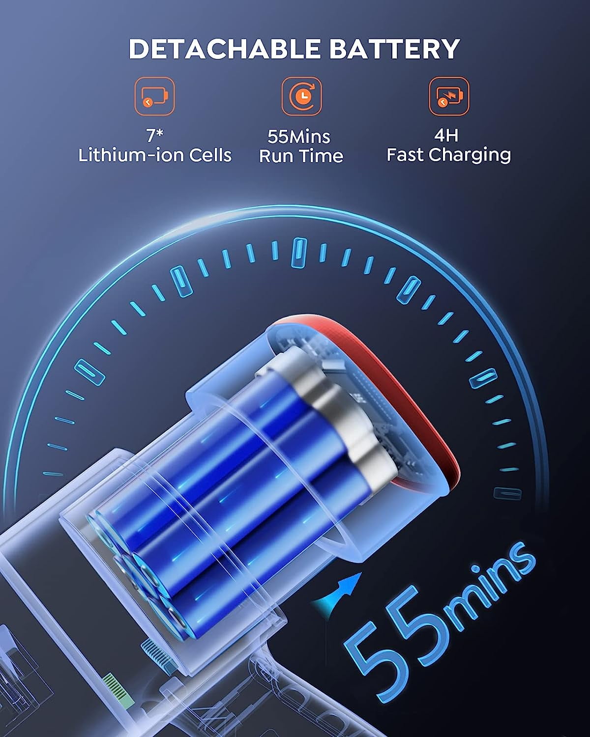 BUTURE Cordless Stick Vacuum Cleaner - Powerful Automatic - Image 5