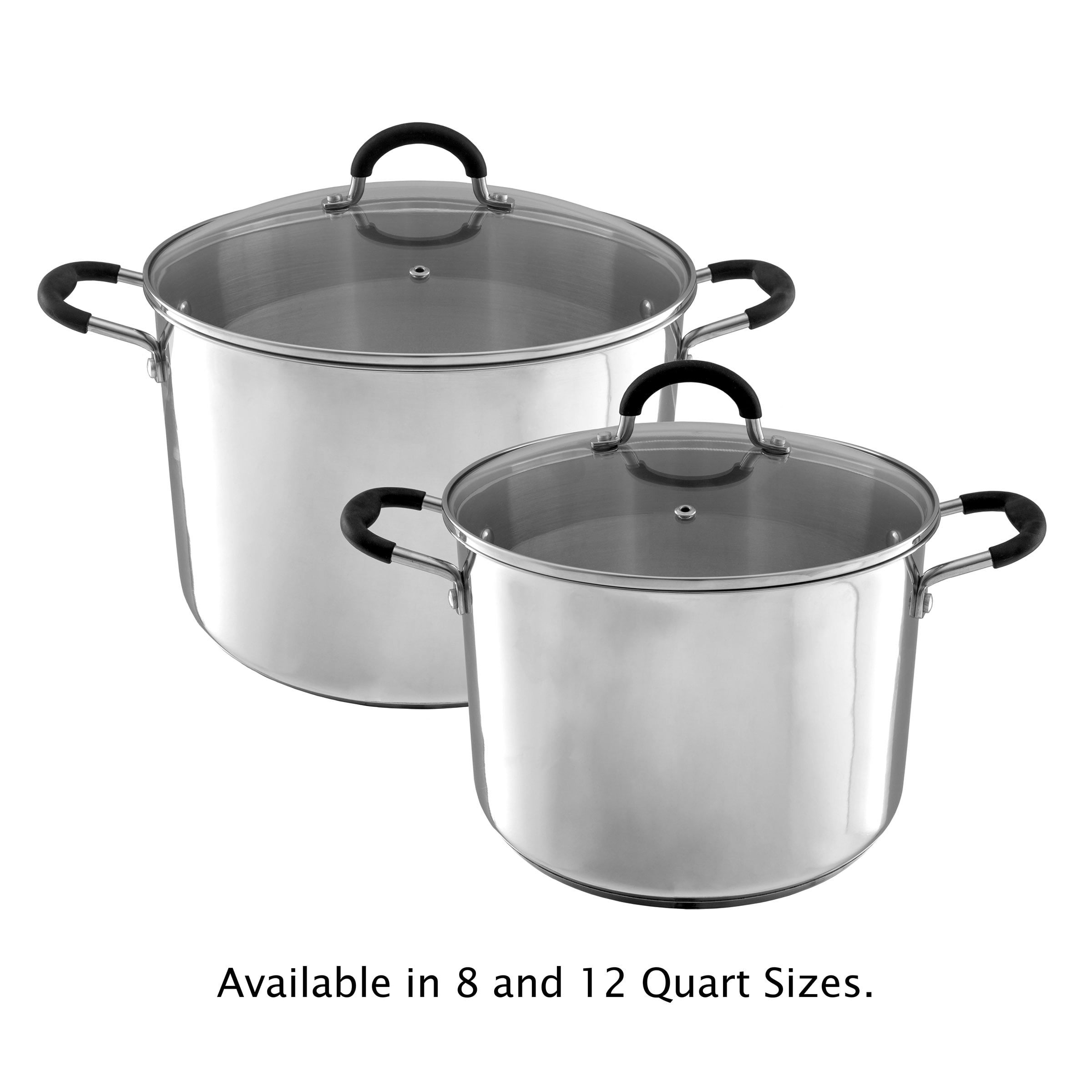 Large Stock Pot-Stainless Steel Pot with Lid-Compatible with Electric, Gas, Induction or Gas Cooktops-12-Quart Capacity Cookware by Classic Cuisine - Image 4